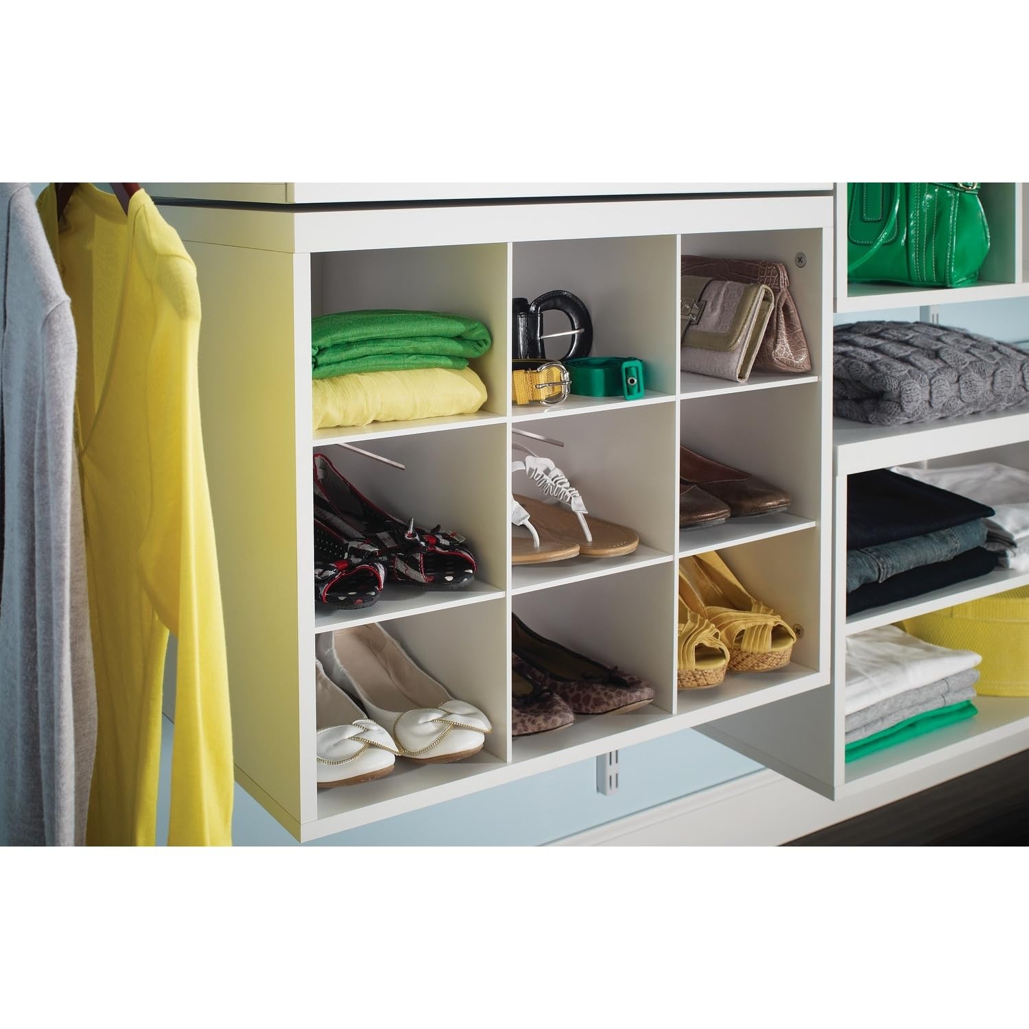 ClosetMaid 3277 Elite 19-3/4 in. White 9-Slot Organizer, White