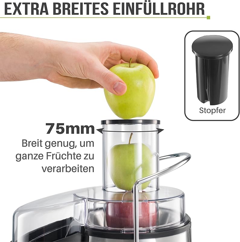 Twinzee 850W Centrifugális Gyümölcs és Zöldség Préselt Elektromos Gyümölcsprés
