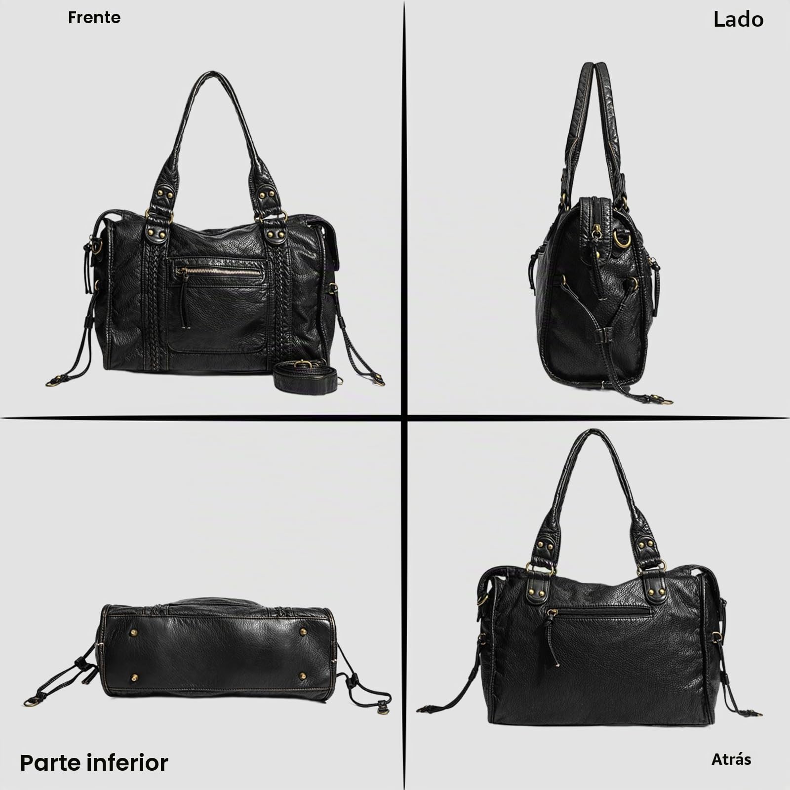 Bolso de Mano Vintage City Bag, Bolso de Mano de Mujer Vintage, Para Ocio, Trabajo y Compras