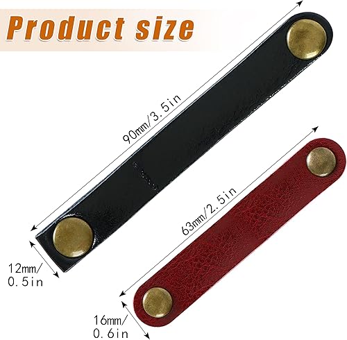 Miniatura 2 de 25 correas de cuero para organizar cables portátiles para auriculares, regalos para hombres