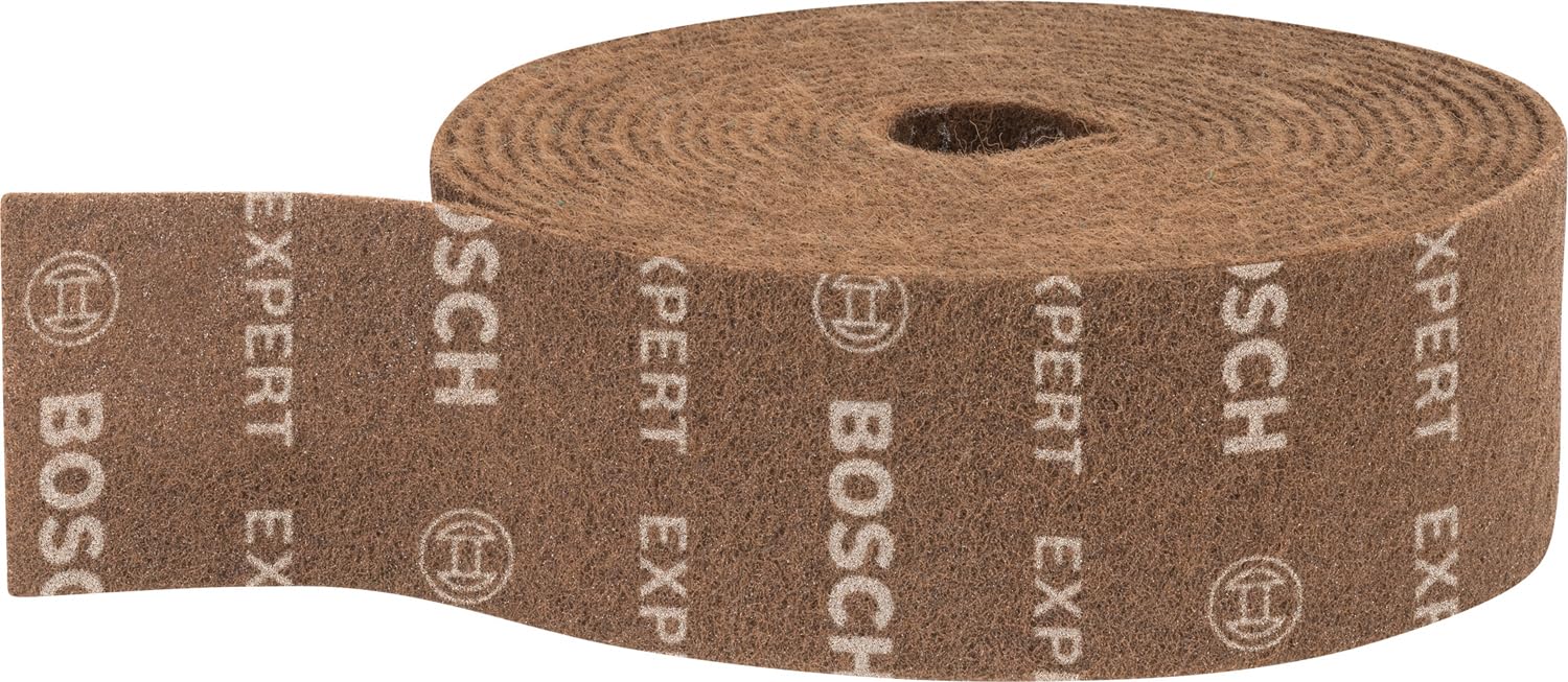 Bosch Professional 1x Expert N880 Vliesrolle (für Stahlbleche, Breite 100 mm, Länge 10 m, Grob A, Zubehör Handschleifen)