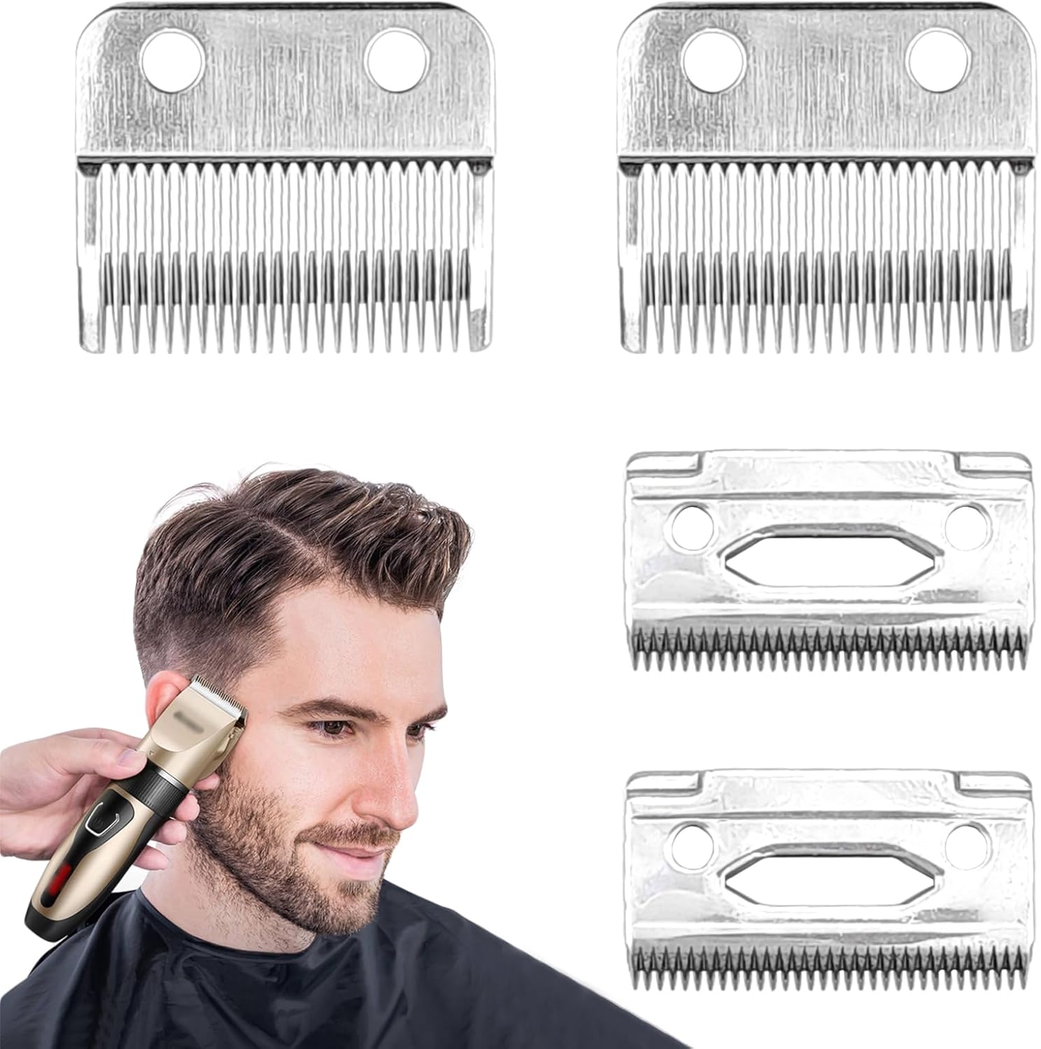2 Pack Blade Fit for Wahl Clipper Blades Replacement