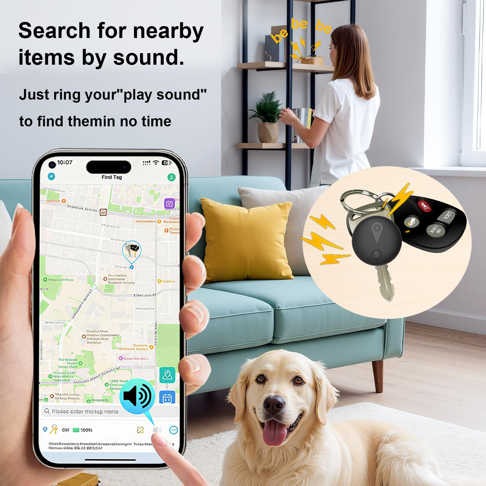 Car GPS Tracker,Magnetic Mini Vehicle Tracker (Compatible with iOS & Android),Real Time Vehicle Tracker,No Monthly Fee,IP68 Waterproof,Car Tracking Device for Car, Truck,Kids,bike,Global Coverage — view 7
