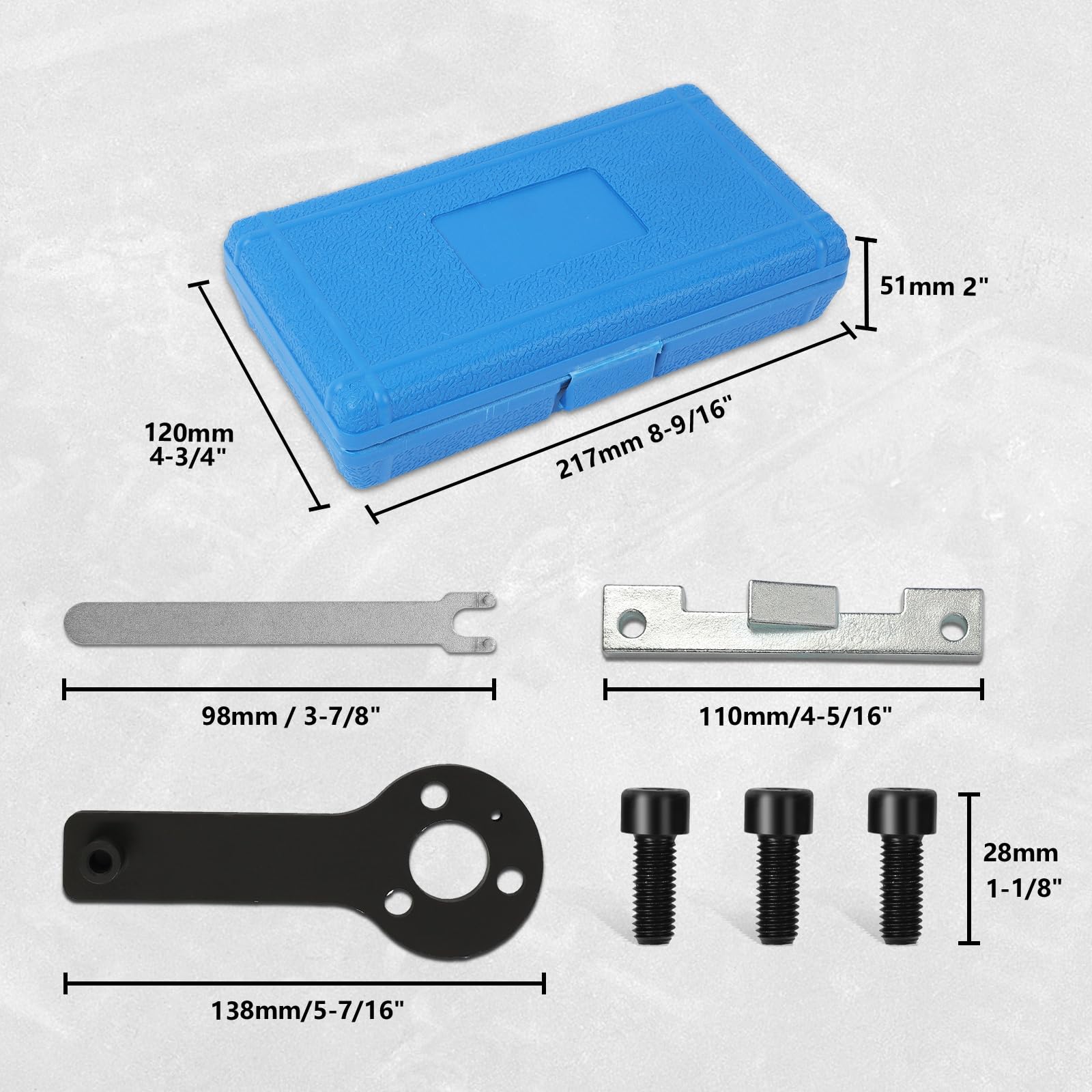 Set di Attrezzi per bloccaggio Cinghia di distribuzione – Strumento di allineamento Albero a camme Compatibile con Fiat 500 Panda Punto 1.1L 1.2L 1.4L 8V e Ford KA