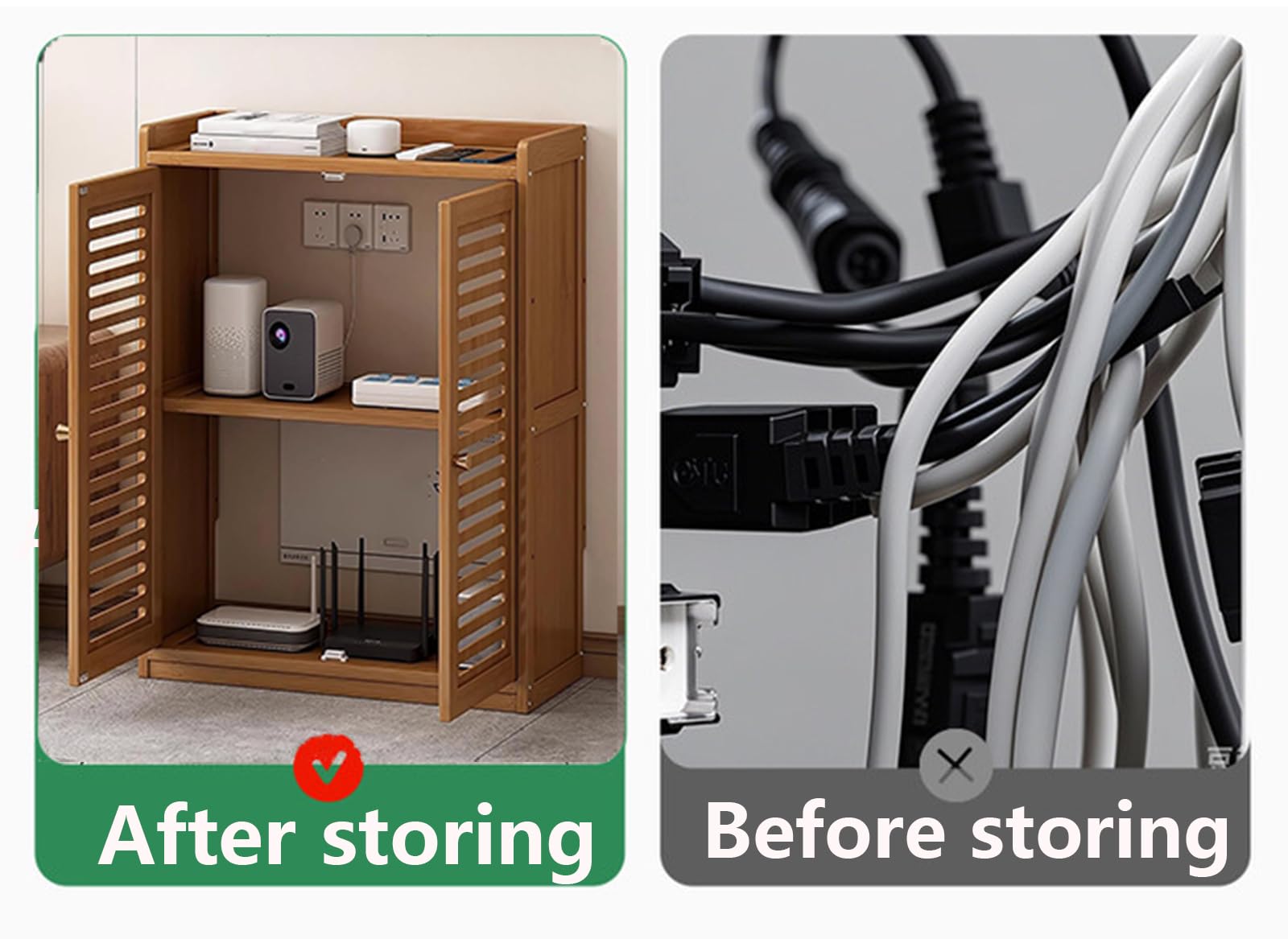 Porta Modem,Armadio Router,nascondi Router,Porta Router da Parete,Scatola Router,Porta Modem da Terra,Adatto per La Casa E L'Ufficio(Color:Marrone)