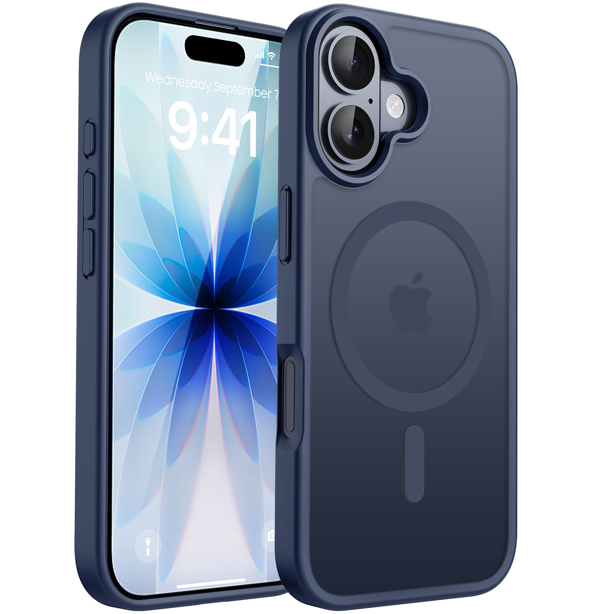 CACOE für Kameraschutzend, Kompatibel mit MagSafe, Stoßfest Kratzfest Magnetisch Rückseite Handyhülle für iPhone Case Transluzente