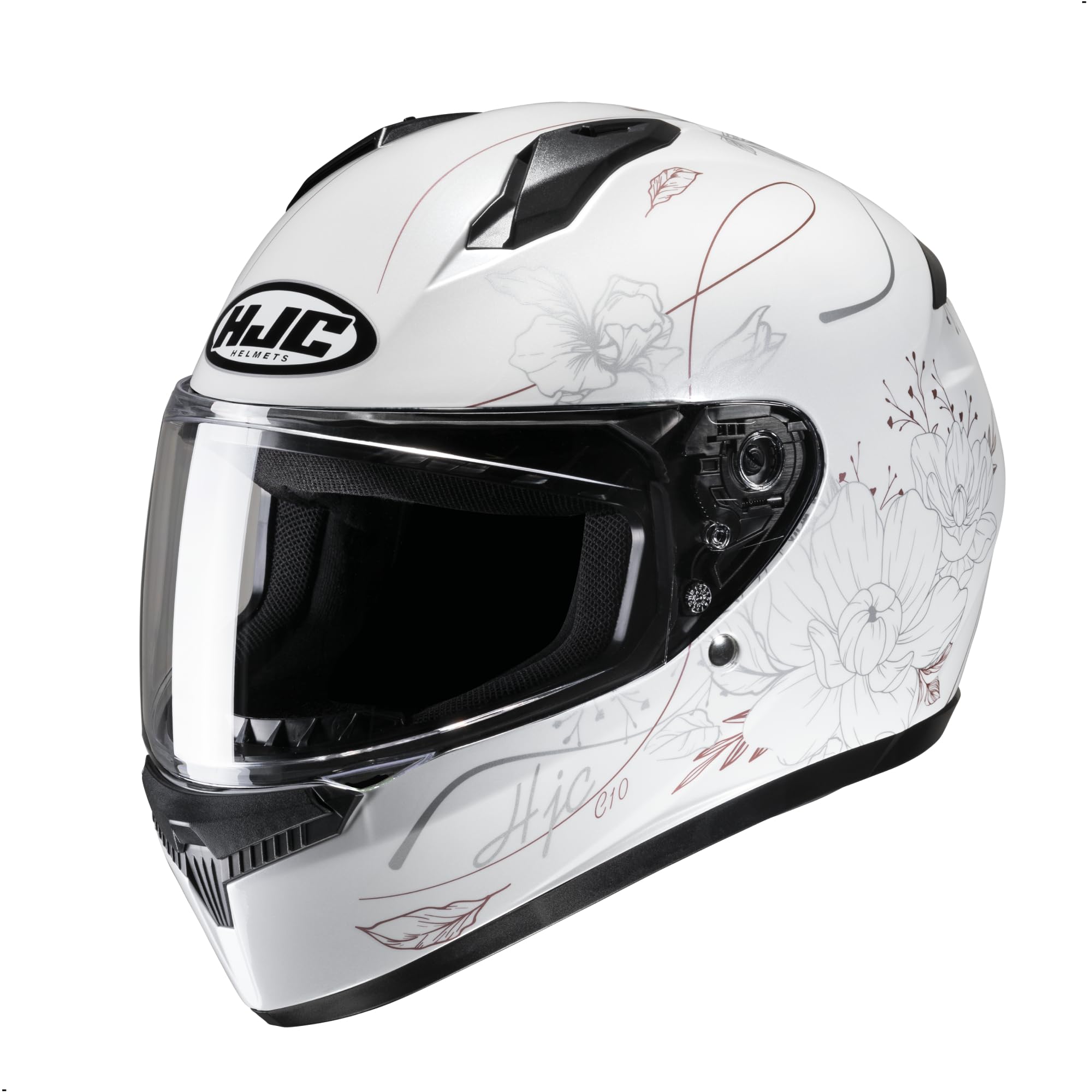 C10 Epik Full Face Motorcycle Helmet with HJ-34P Pinlock Shield, DOT Approved (MC8, Medium)