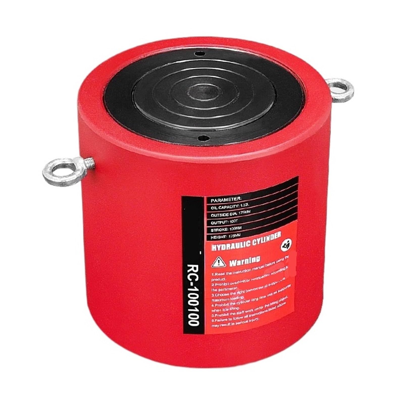TSCFHGQI Long Type Hydraulic Cylinder RC-100100 Hydraulic Jack Output of 100T, Piston Stroke of 100mm