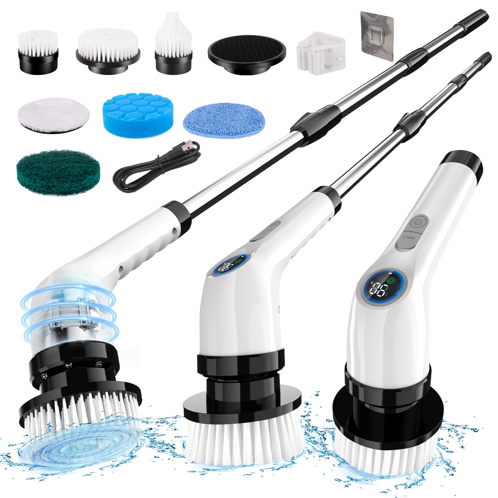 Spazzola Elettrica Verdantree - 7 Testine, Manico Regolabile, Per Pulizie - Foto 5