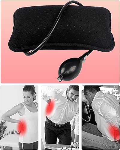 Miniatura 4 de Almohada inflable de apoyo lumbar para cama, silla, automóvil, uso doméstico, soporte de cintura de tracción lumbar, cinturón de aire para alivio de