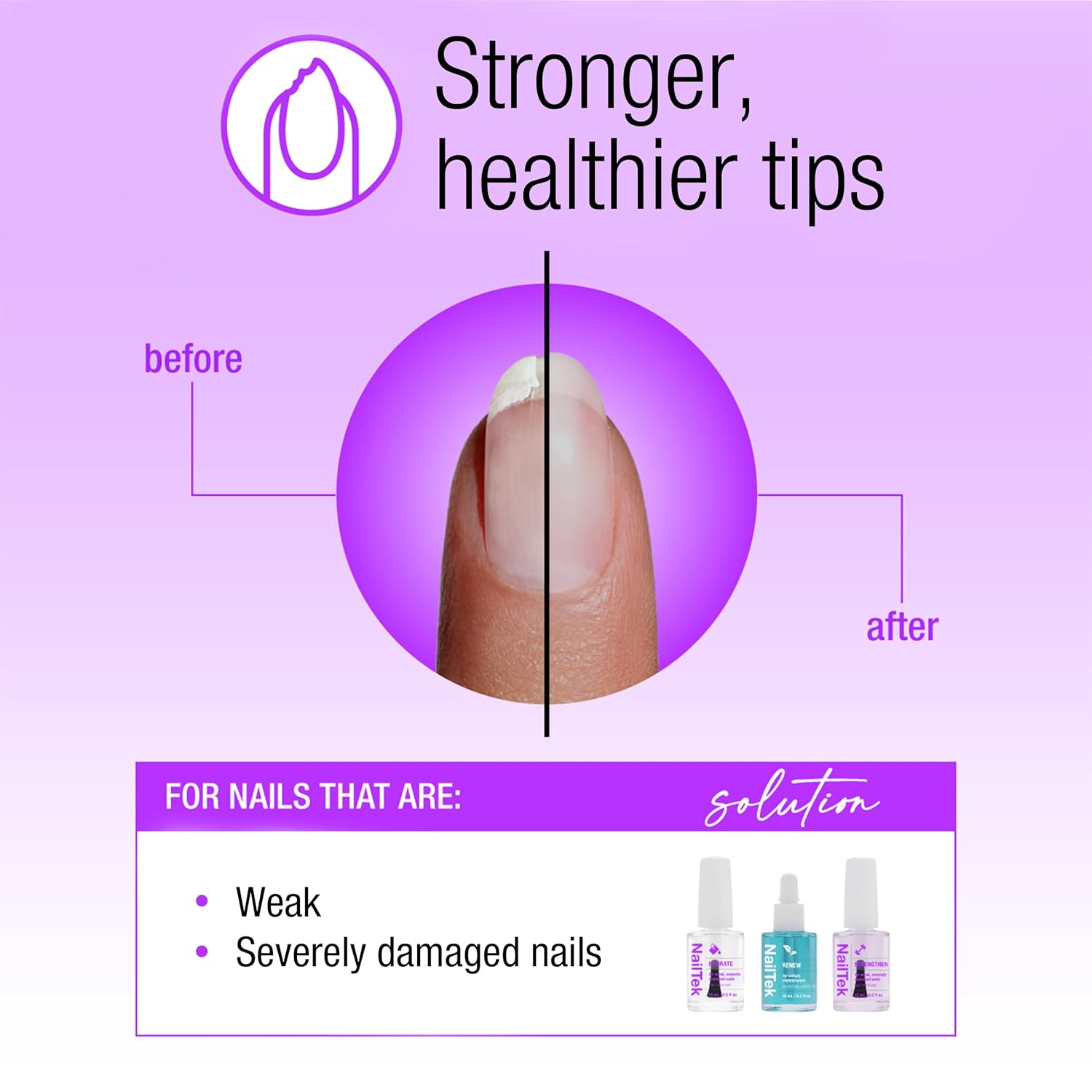 Nail Tek Formula 4 Xtra Nail Strengthener Polish – Protein-Enriched Repair Treatment for Weak & Damaged Nails, 0.5 fl oz - Image 2