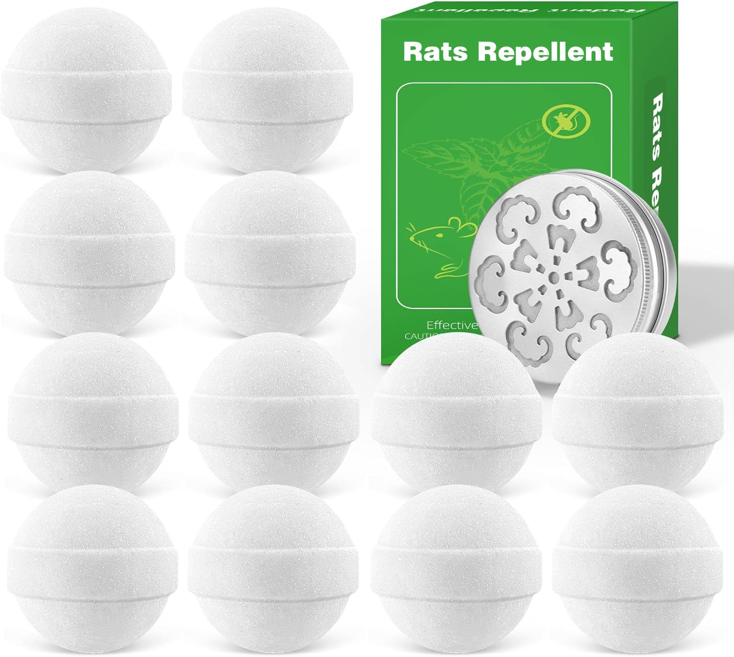 12 Pack Peppermint Oil Mice Repellent with 1 Pack Mouse Repellent Cream