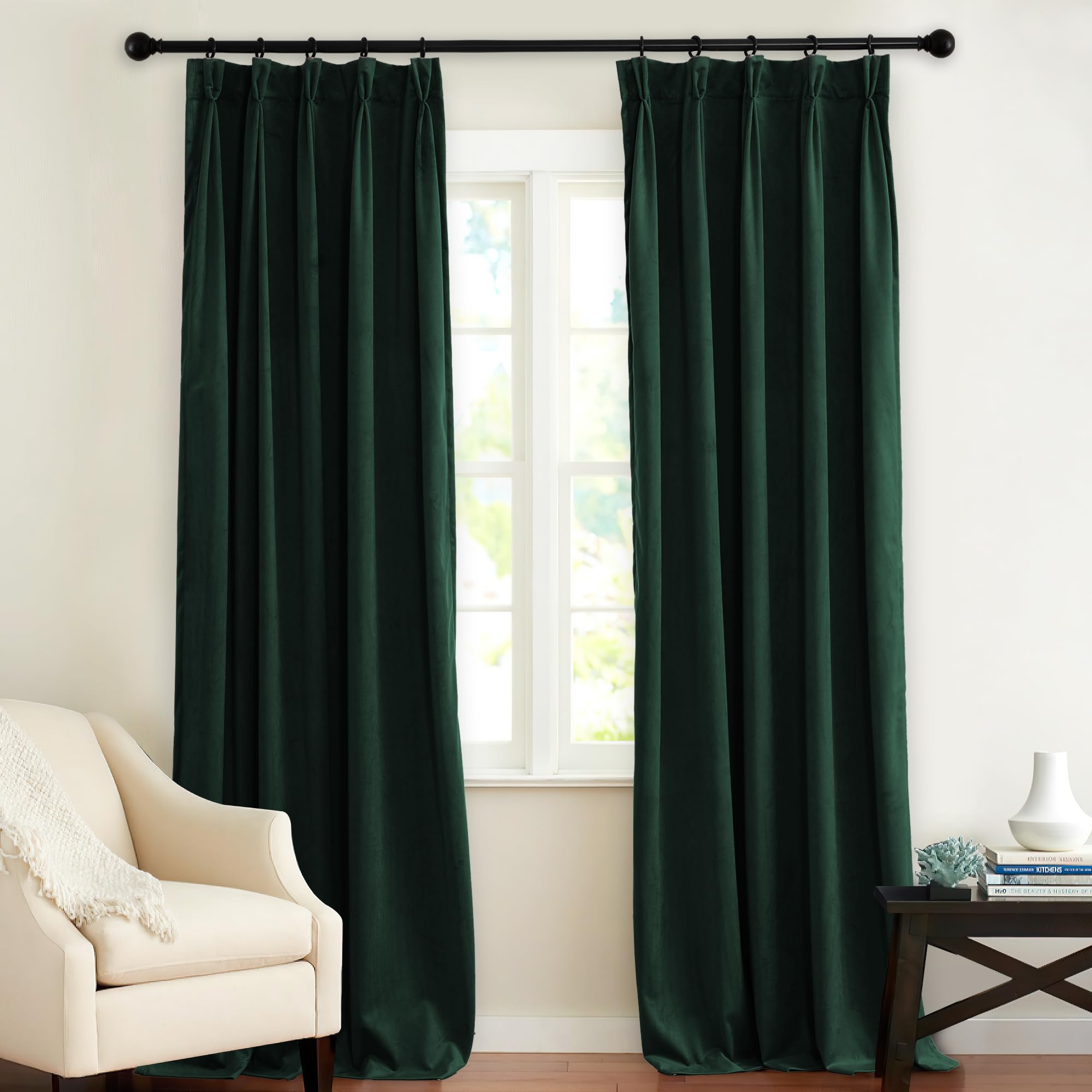 Bagaille VELOURS CURTAIN ☆ GREEN Bagaille VELOURS CURTAIN