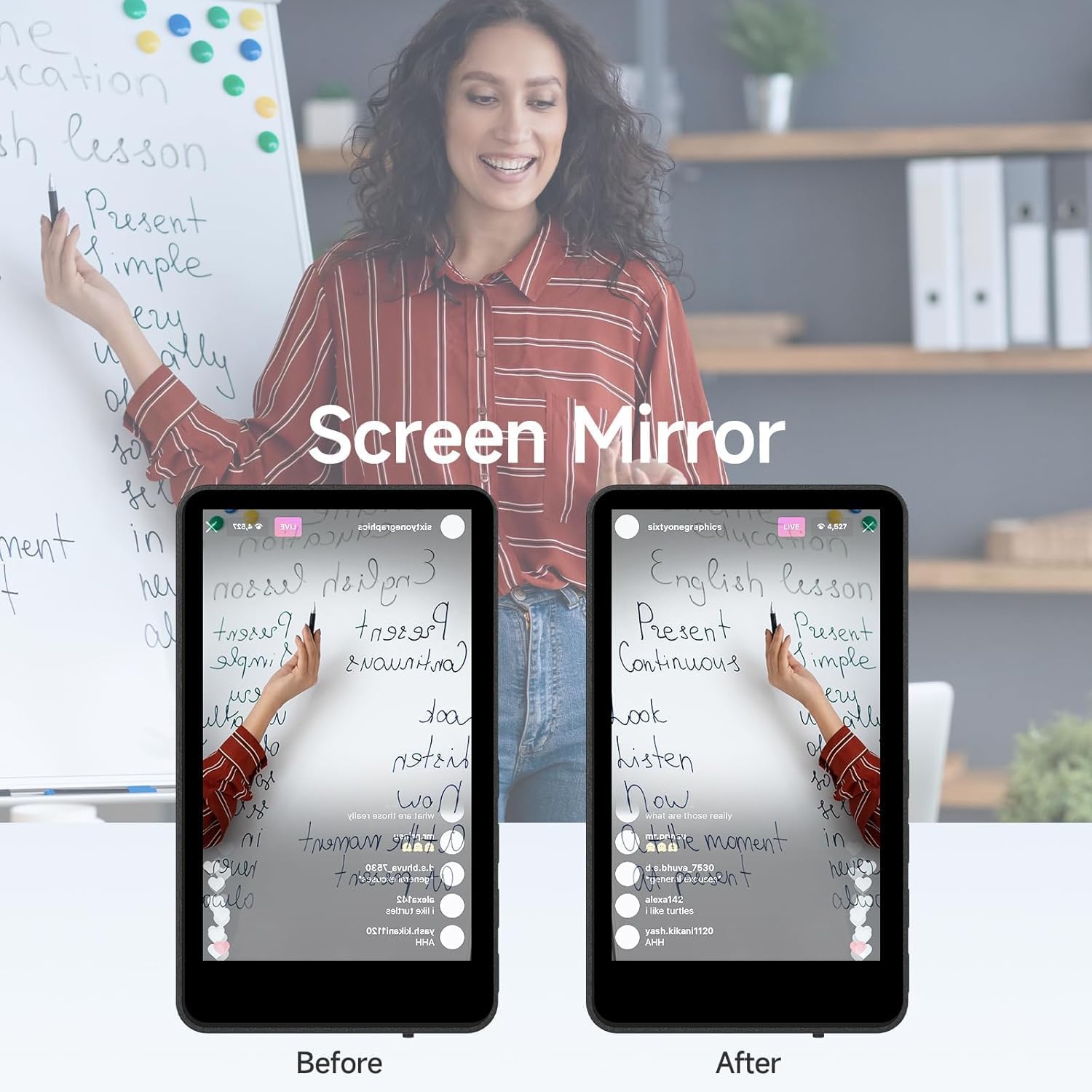 SYNCO XView M4 Wireless Magnetic Phone Vlog Selfie Monitor,4K/1080p Rear Camera Vlog Screen with 164FT Range, Built-in Speaker for YouTube TikTok Live Streaming,Compatible with iPhone/Android - Black