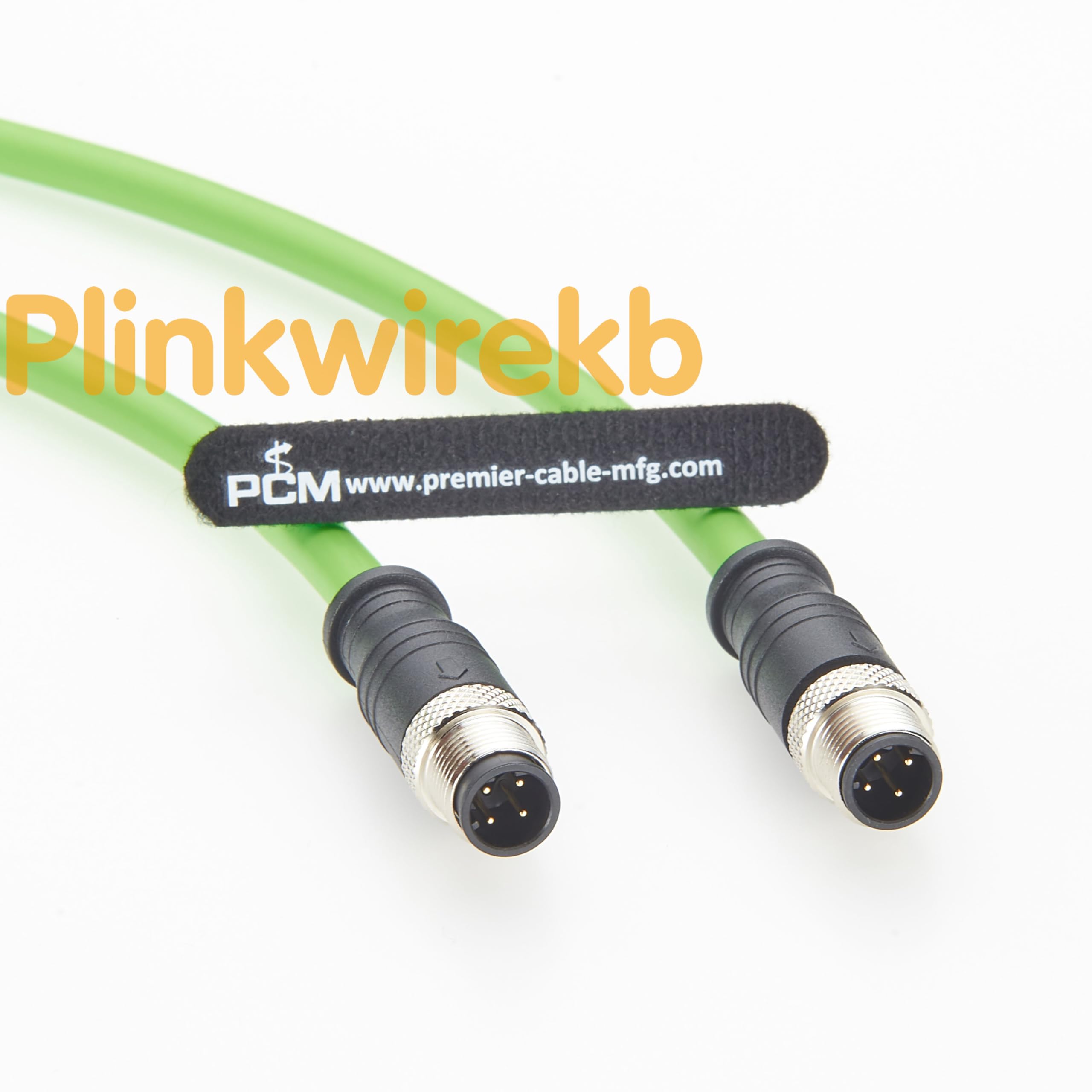 Cavo Ethernet industriale M12 a 4 pin D-Code da maschio a maschio, CAT5e SFTP schermato, cavo in TPU verde, impermeabile IP67, ad alta flessibilità, per rete di automazione di fotocamere industriali
