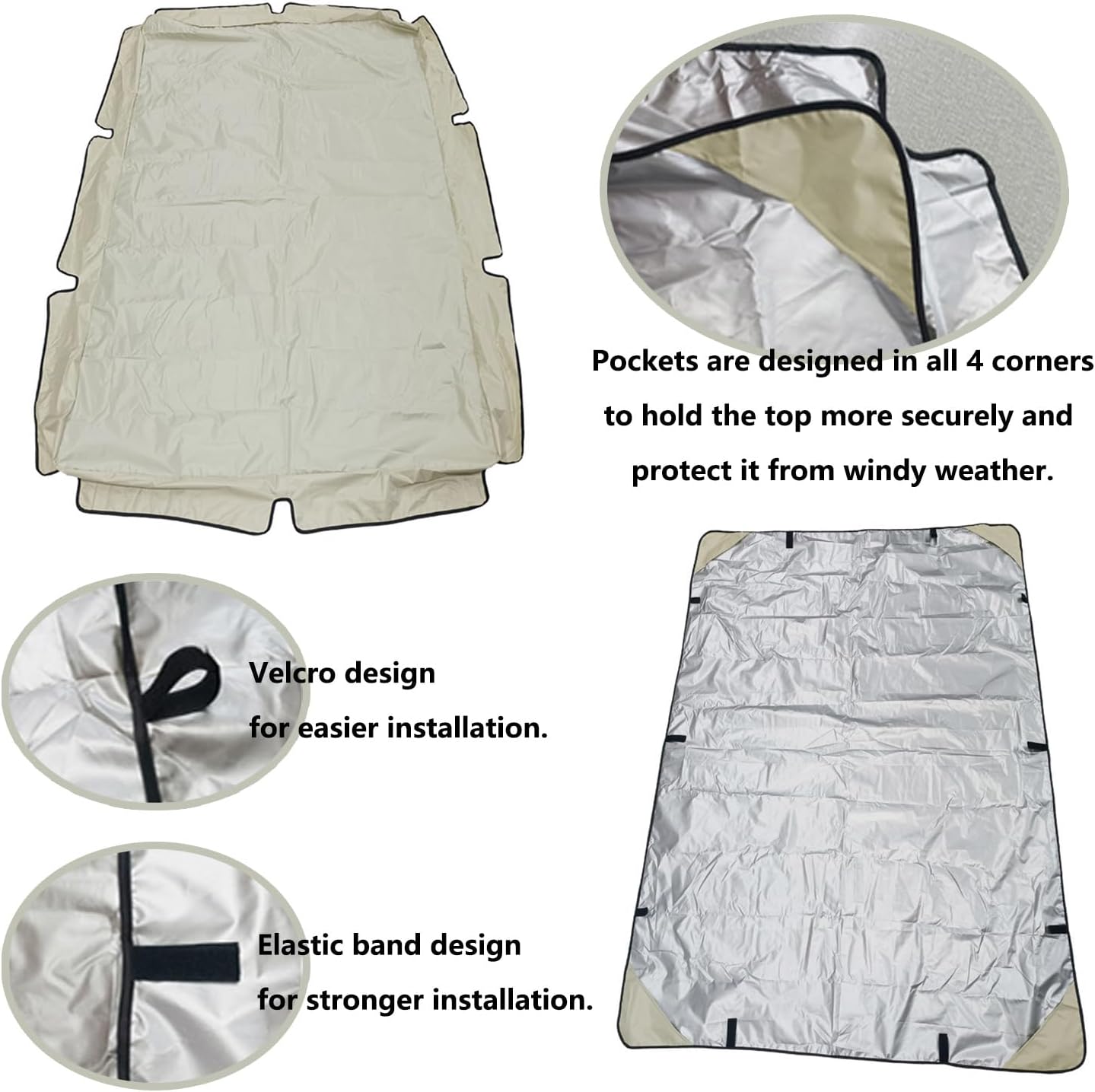 Replacement Canopy For Swing Seat, 2/3 Seater Garden Swing Seat Canopy Set Patio Yard Waterproof Hammock Seat Top Cover,Grey-L164xW114xH15cm