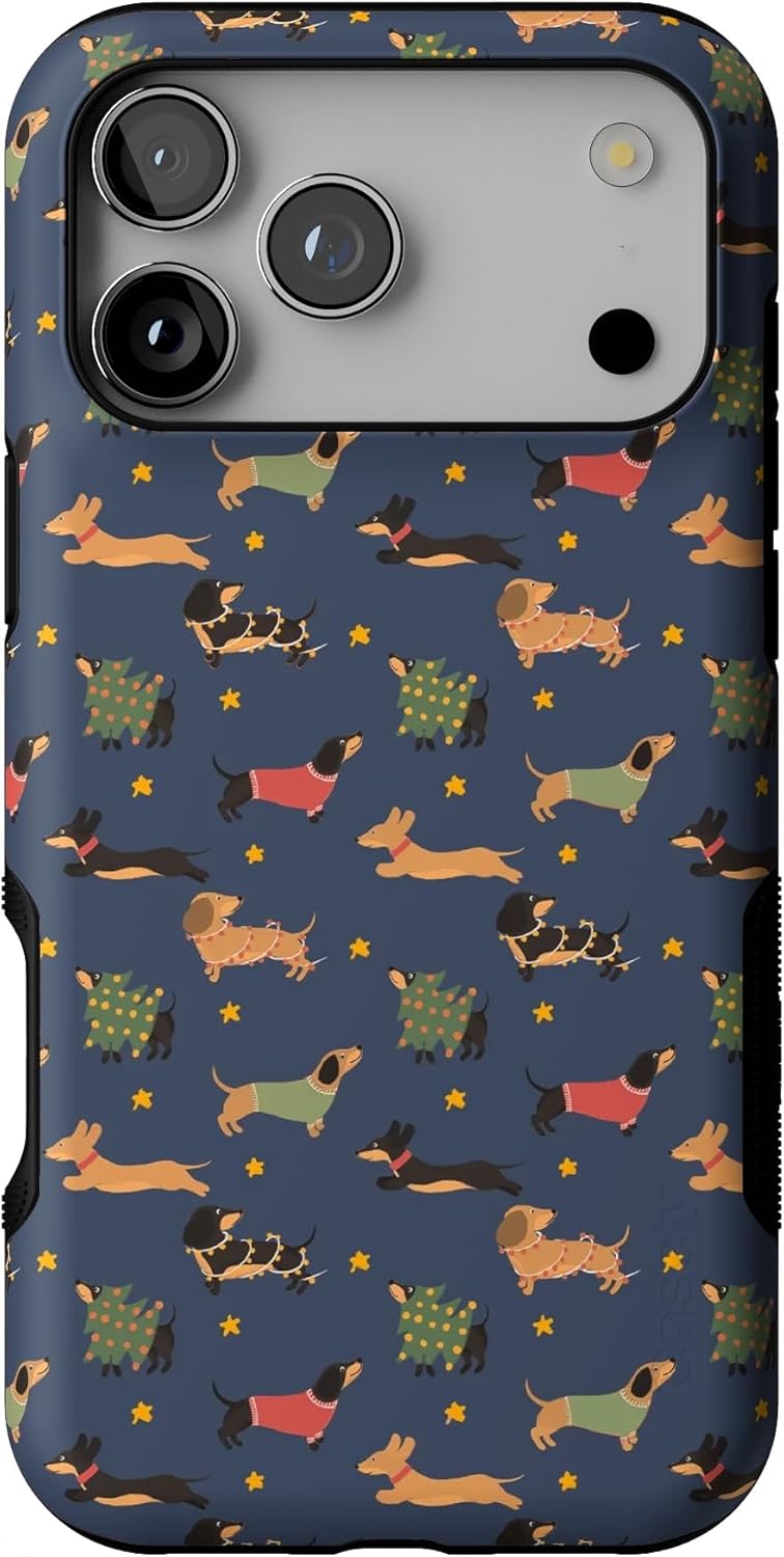 Casely iPhone 17 Pro Max Case | Dashing Doxies | Dachshund Dog | Bold Protective Design | MagSafe Compatible Design