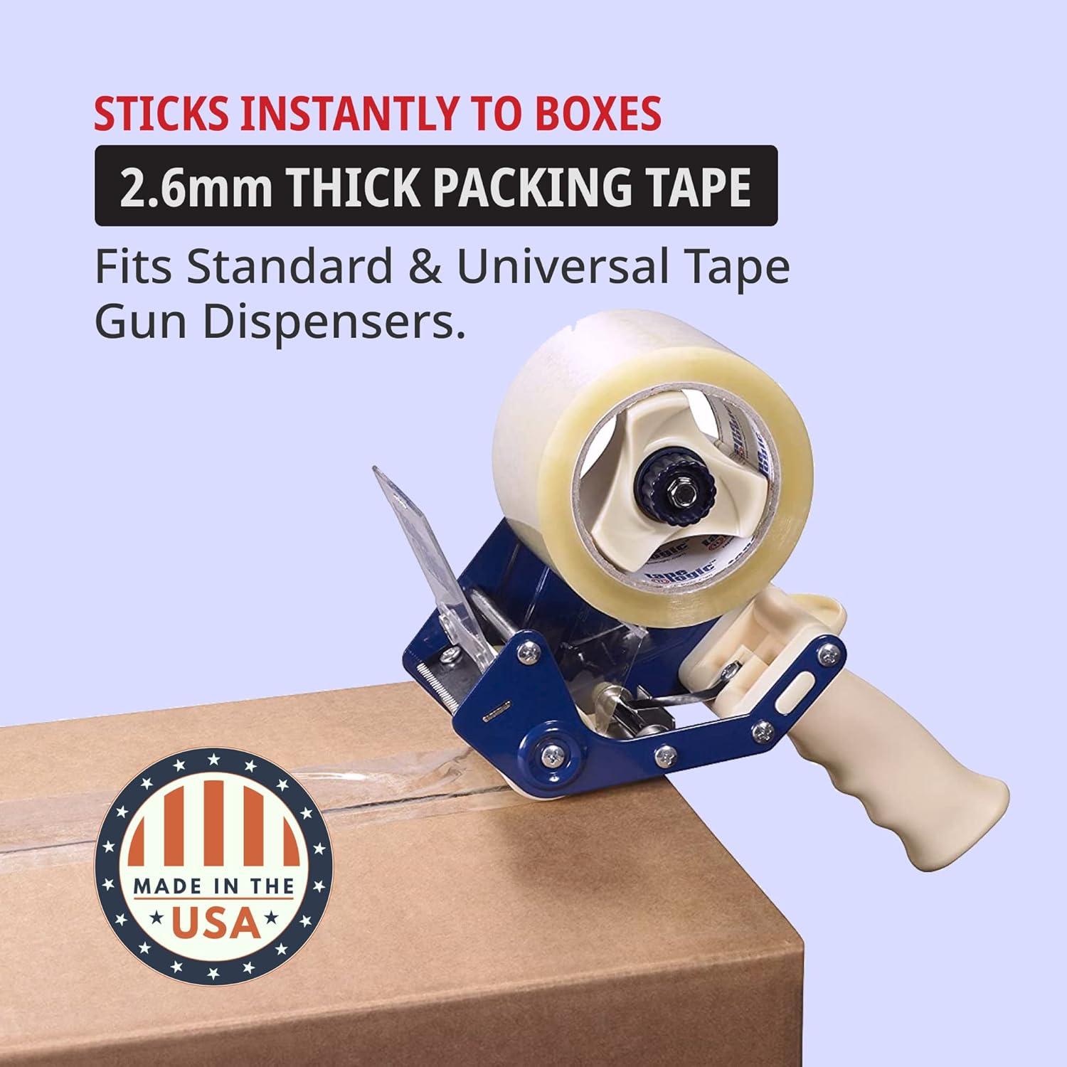 Tape Logic 2" x 55 yds Acrylic Packing Tape 2.6 Mil, Clear (6-Pack) Heavy Duty Packing Tape Rolls for Sealing Boxes at Home, Warehouse, & Office, Supplies for Packaging, Shipping, Moving
