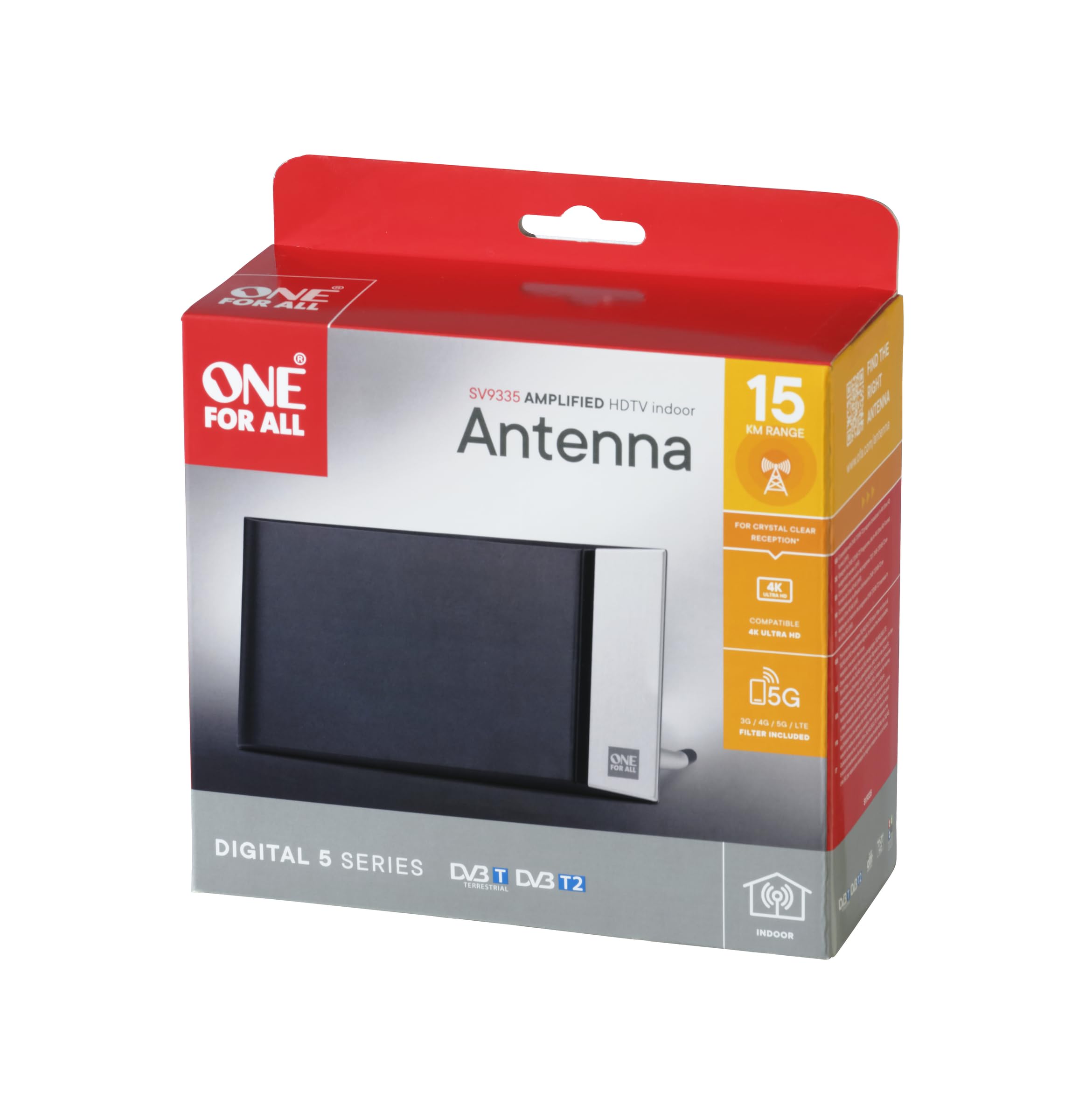 3G-4G-5G - Bloque Les Signaux – Antenne TV Intérieure Amplifiée – Full HD TV Ready – Filtre De