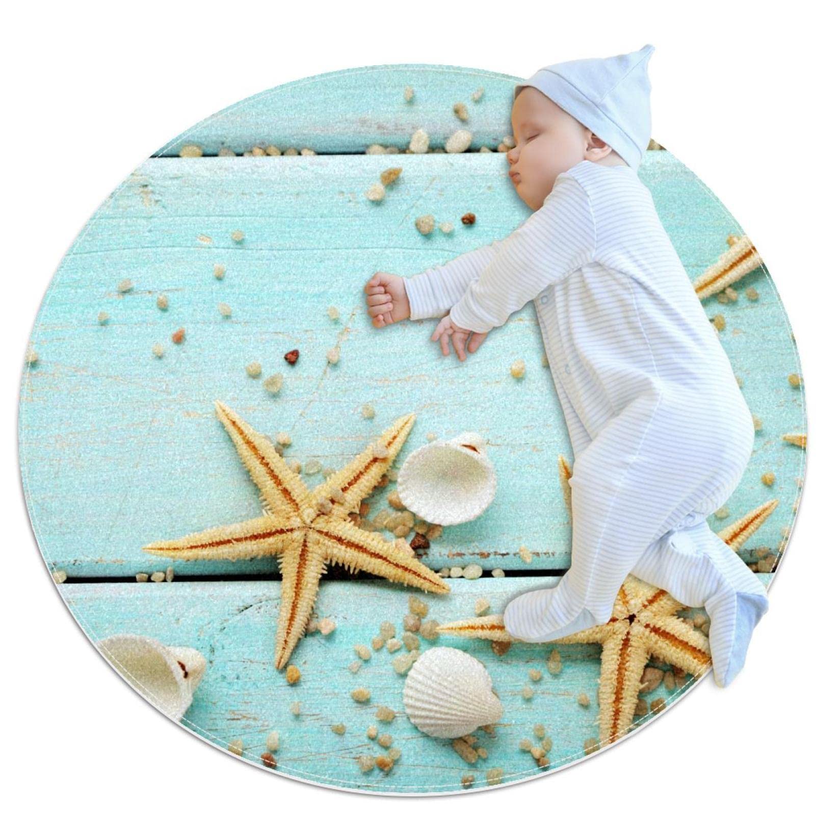 Tapis de jeu enfants etoile de mer JDEZ pour chambre de fille