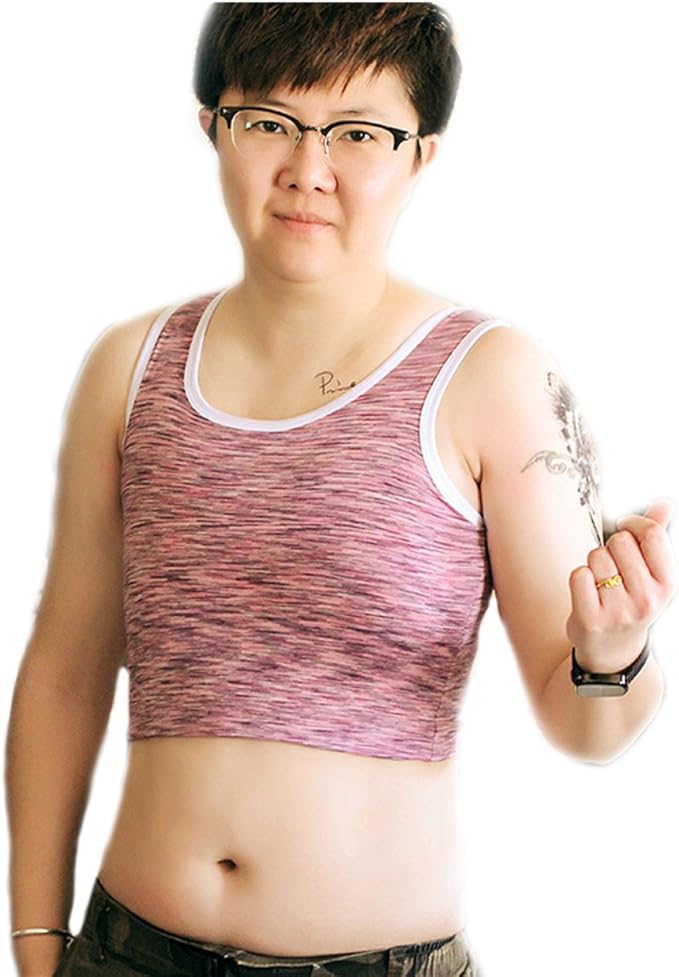 BaronHong Mesh Cotton Strapless Compression Brustbinder für Tomboy