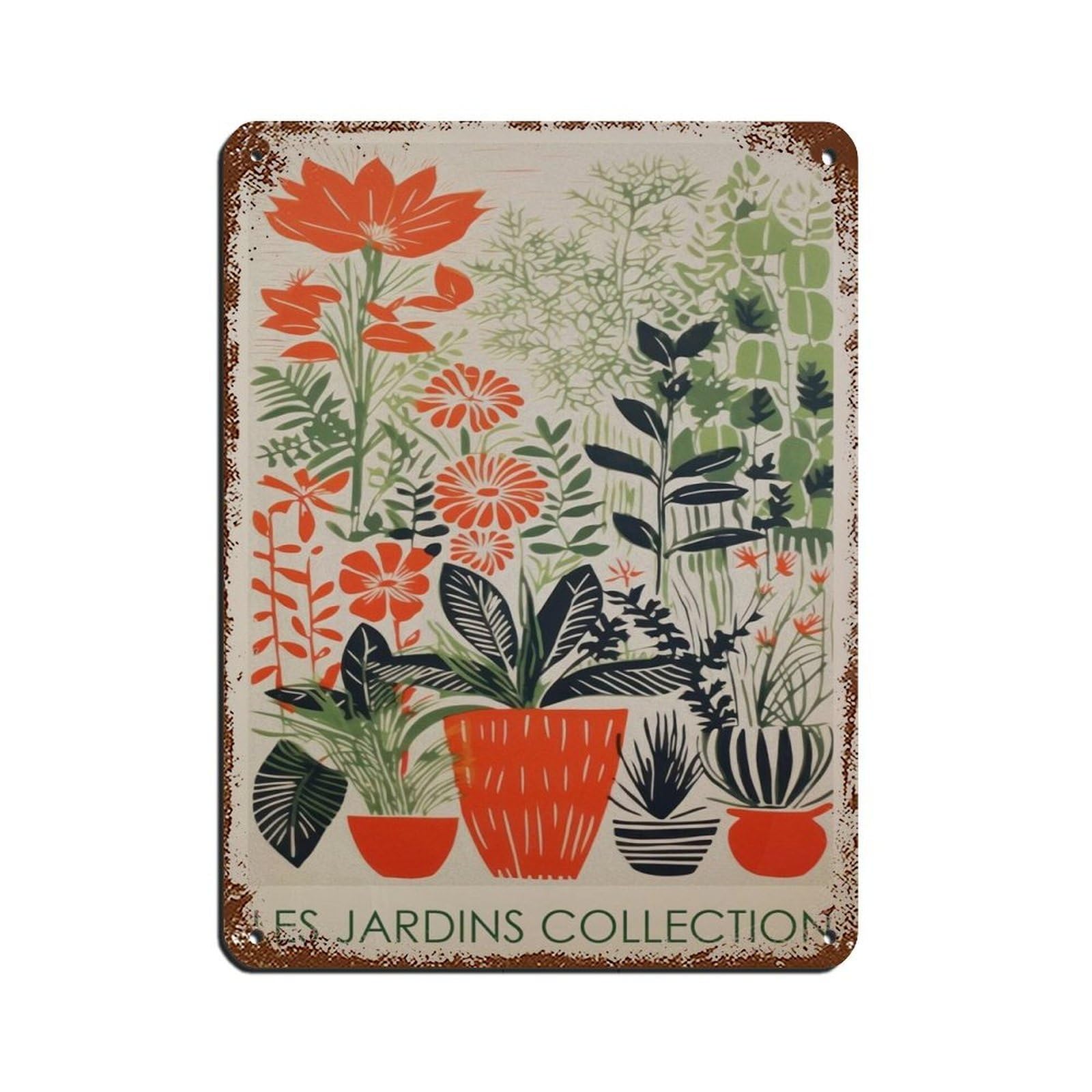 Houseplants,plant Pot, Plants on A Shelf Retro Poster Metal Tin Sign Chic Art Retro Iron Painting Bar People Cave Cafe Family Garage Poster Wall Decoration 12x16inch(30x40cm)