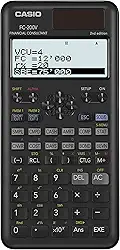 Casio FC-200V-2 Calculadora financeira, 16,2 x 7,7 x 1,1, preto