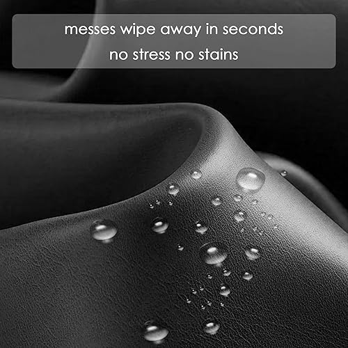 Miniatura 7 de thksbought Juego de 6 sillas de comedor modernas tapizadas de poliuretano, sillas de cocina y comedor de diseño elegante con respaldo alto, patas de