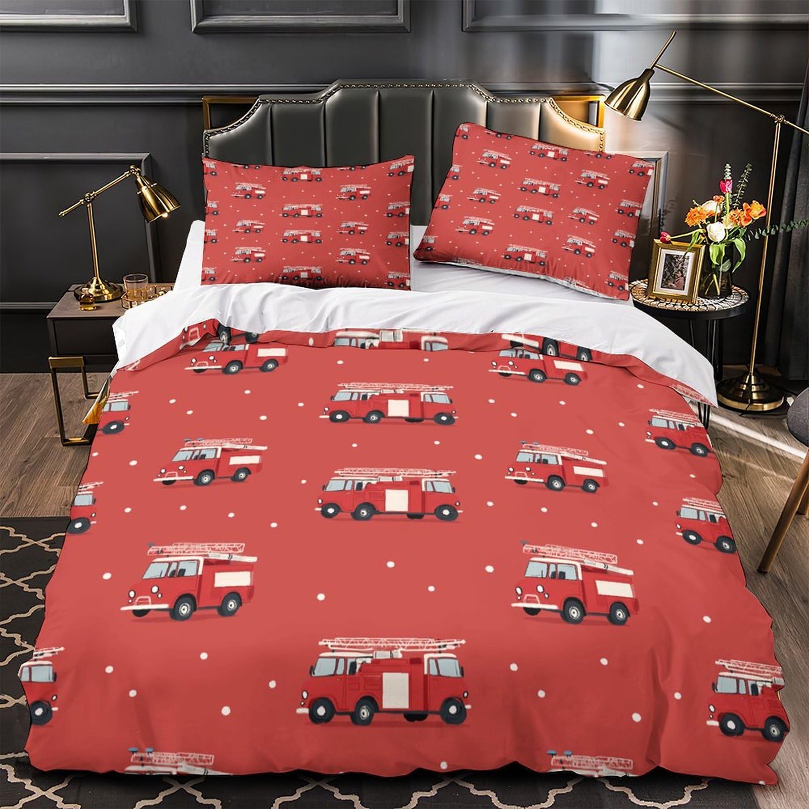 Parure de lit tigre 220x240 housse de couette microfbre ado garçon