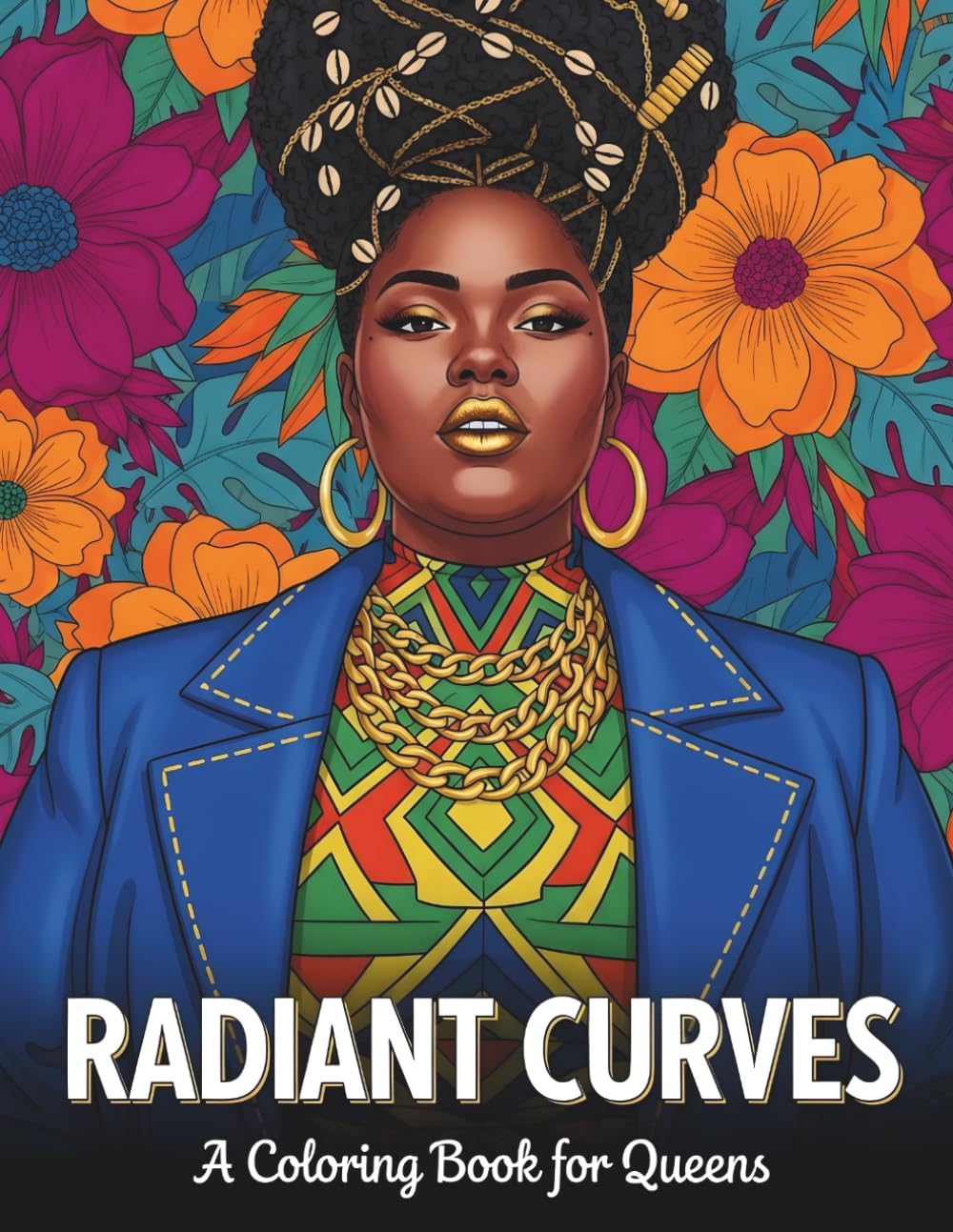 Radiant Curves Queens: A Coloring Book for Plus Size Black Women
