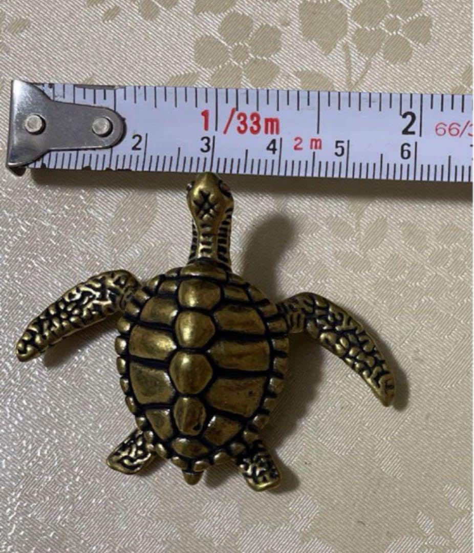 真鍮 置物 文鎮 海亀 開運 縁起