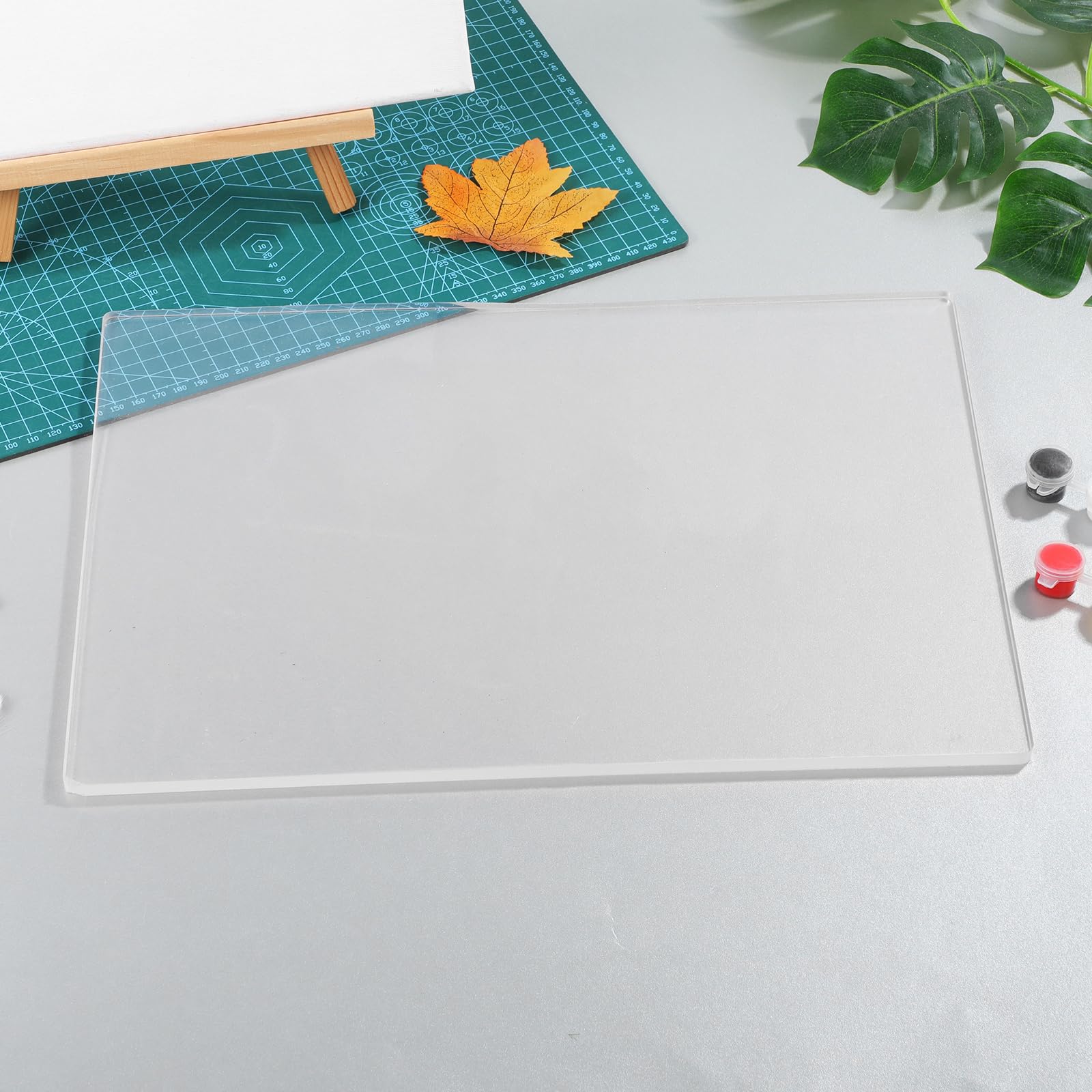 Gel-Druckplatte A3 Wiederverwendbare Klare Druckplatte Für Scrapbooking Monoprinting Mixed-Media Kunstprojekte Leicht Zu Reinigen