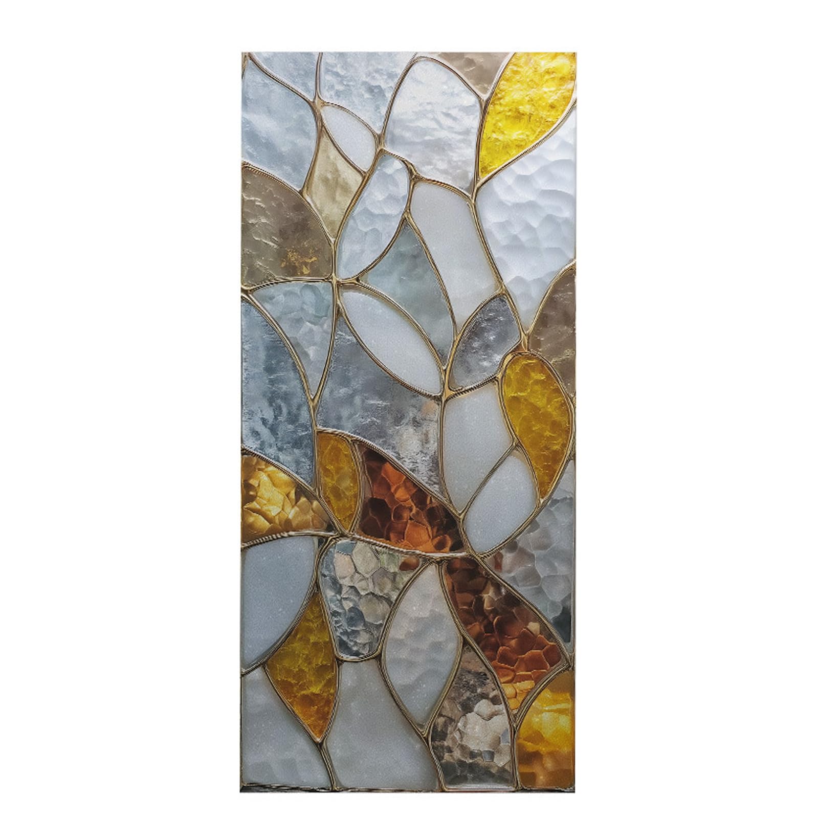 Window Privacy Film, Static Window Clings, Decorative Plants Butterflies Non-Adhesive Sticker, Blocking Heat Control Window
