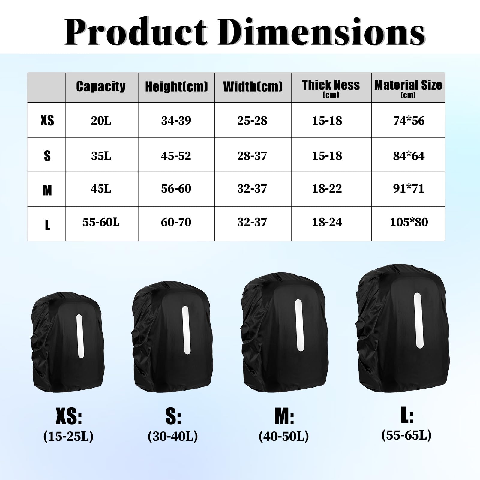 LingTu 20-80L Waterproof Backpack Rain Cover with Storage Pouch and Adjustable Buckle Strap for Traveling Outdoor Hiking Camping (Orange, 40-50L Backpack Cover)