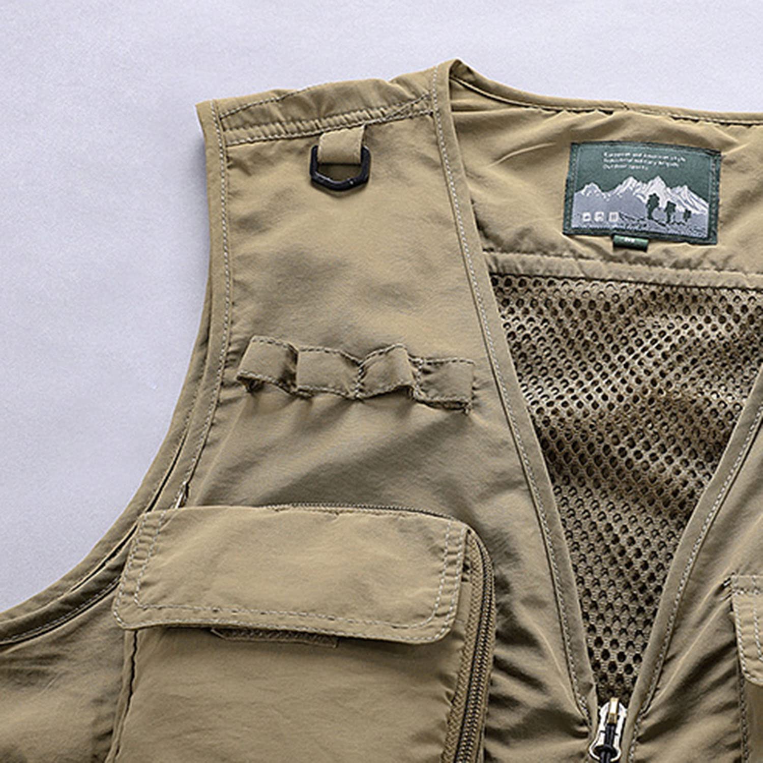Chaleco Multibolsillos para Hombre Primavera Y Otoño Chaleco Casual Transpirable Chaqueta Multifuncional para Pesca Senderismo Viajes Fotografía