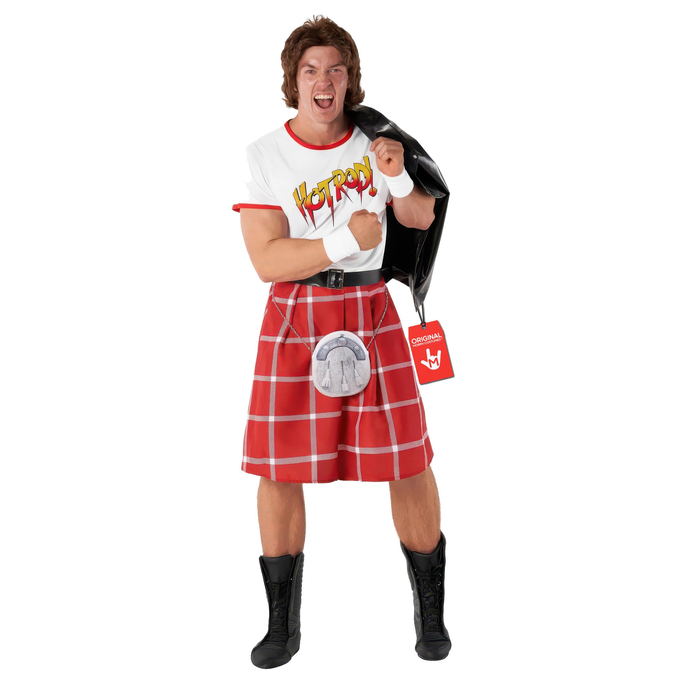 Morph Rowdy Roddy Piper Costume Men, Wwe Elite Roddy Piper Wwe Costume Adult Men, Wwe Wrestling Costumes For Adults
