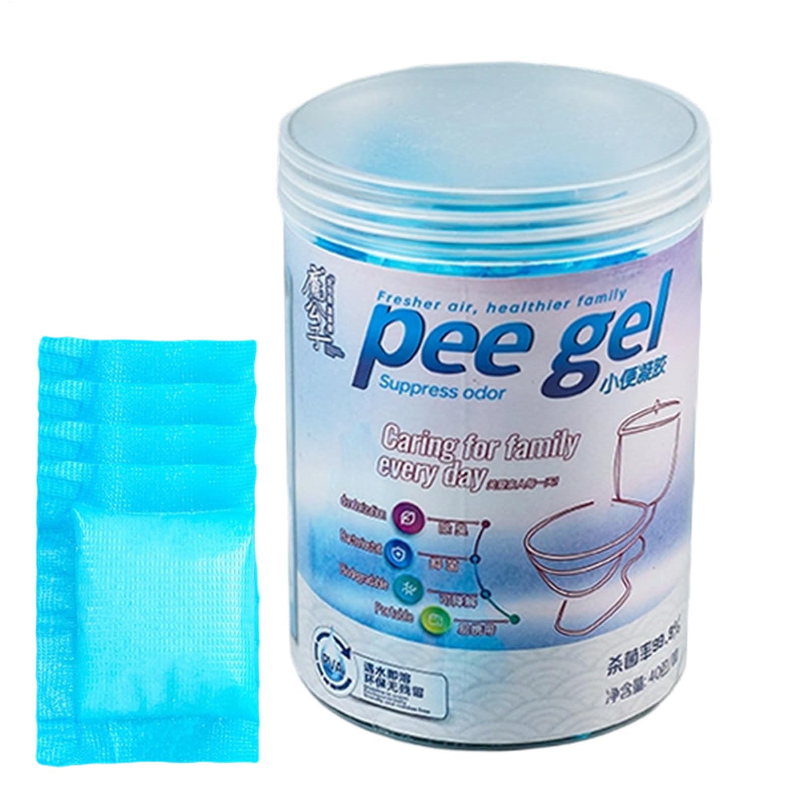 Pee Gel 40 Pieces, Solidifier, Liquid Urine Absorbent