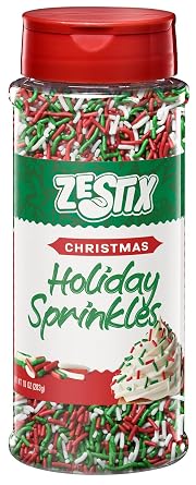 Christmas Sprinkles for Baking, 10 oz Holiday Cookie Decorations & Dessert Toppings for Cupcakes, Cookies, Cakes & Festive Treats