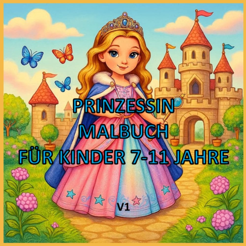 PRINZESSIN MALBUCH FÜR KINDER 7-12 JAHRE V1
