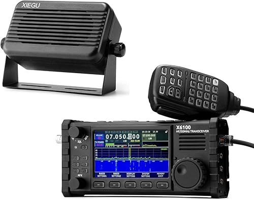Con altavoz GY03 Transceptor Xiegu X6100 HF, radio SDR de modo completo de 10 W compatible con BT con pantalla LCD de 4 pulgadas