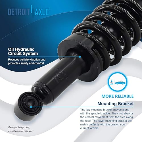 Miniatura 488 de Detroit Axle - Puntal delantero para Hyundai Sonata 2012-2014 2012-2015 Kia Optima, puntal lateral izquierdo con montaje de resorte helicoidal 2013