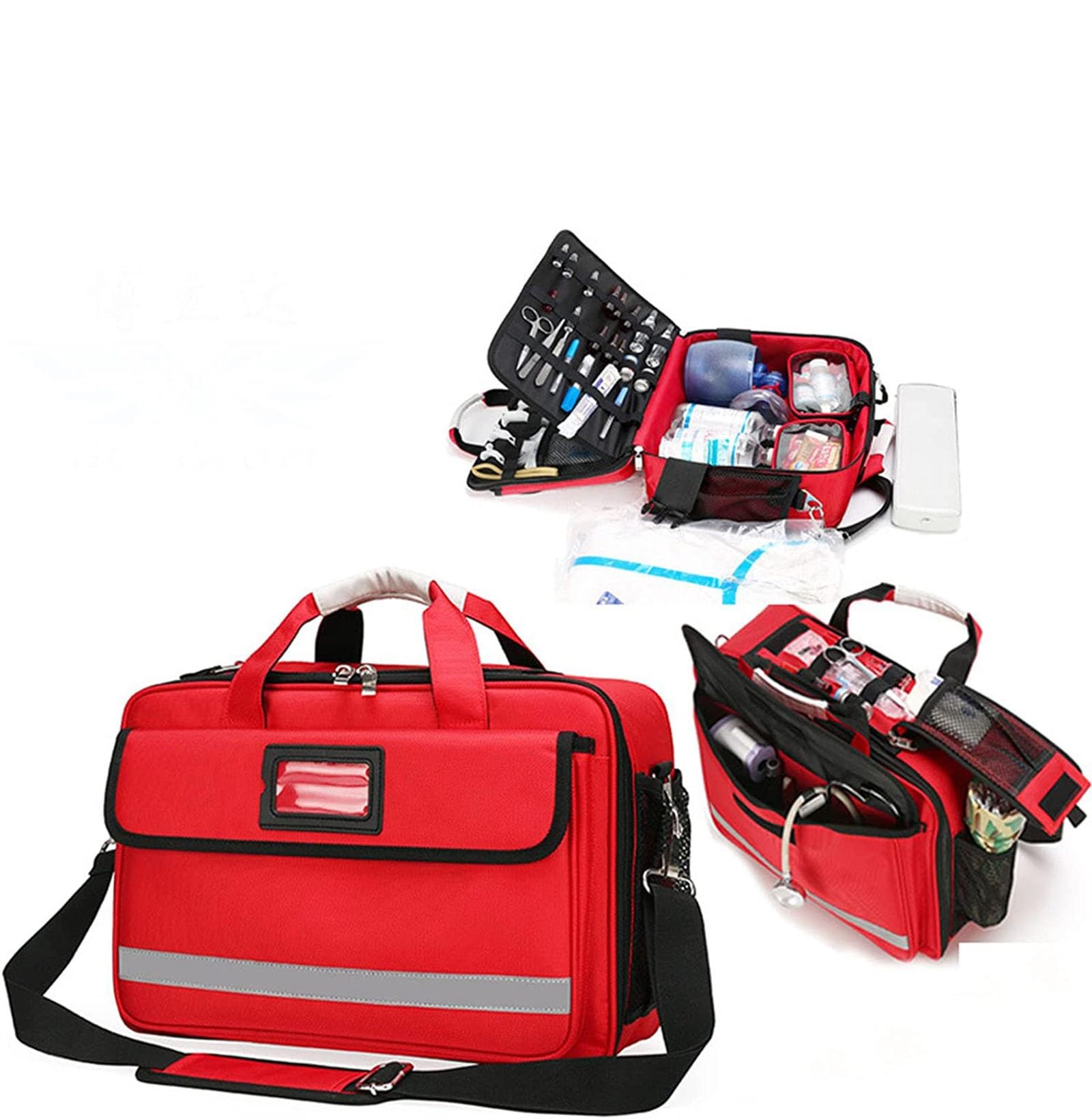 Mochila Medica Bolsa Emergencias Vacia, Bolsa de Primeros Auxilios con múltiples Compartimentos para EMT, paramédicos, Kit de Suministros médicos y de Emergencia (Color : B)