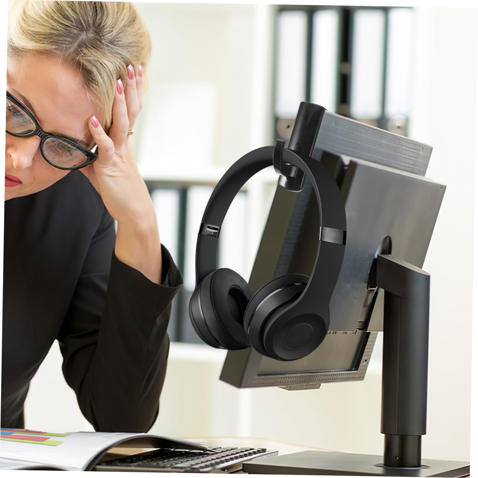 Under Desk Headphone Hanger Headset Holder Adhesve - Etsy