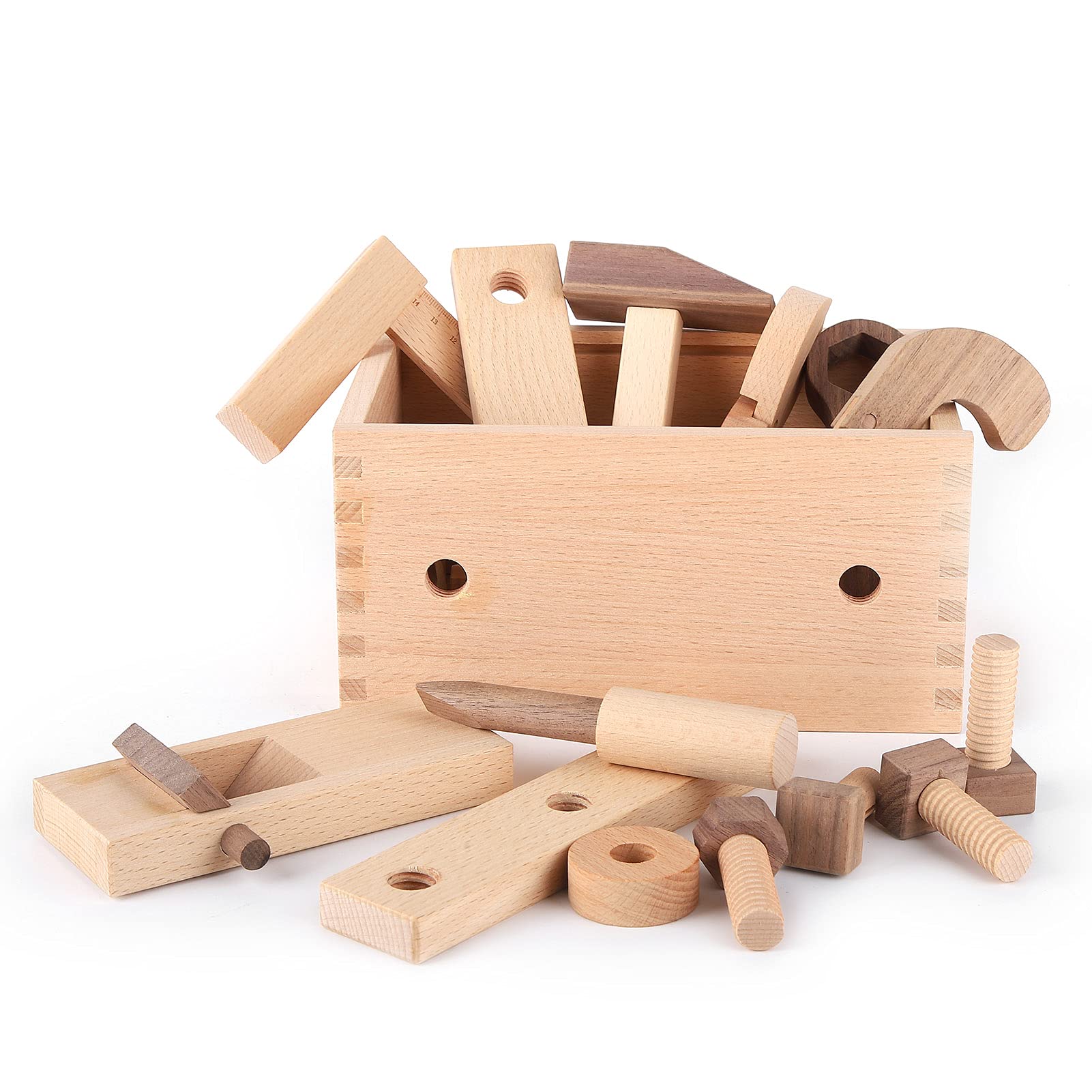 Kit de Herramientas niños, Conjunto de Herramientas para niños pequeños de Madera, Desmontaje de ensamblaje de la multifunción Educación temprana de la Caja de