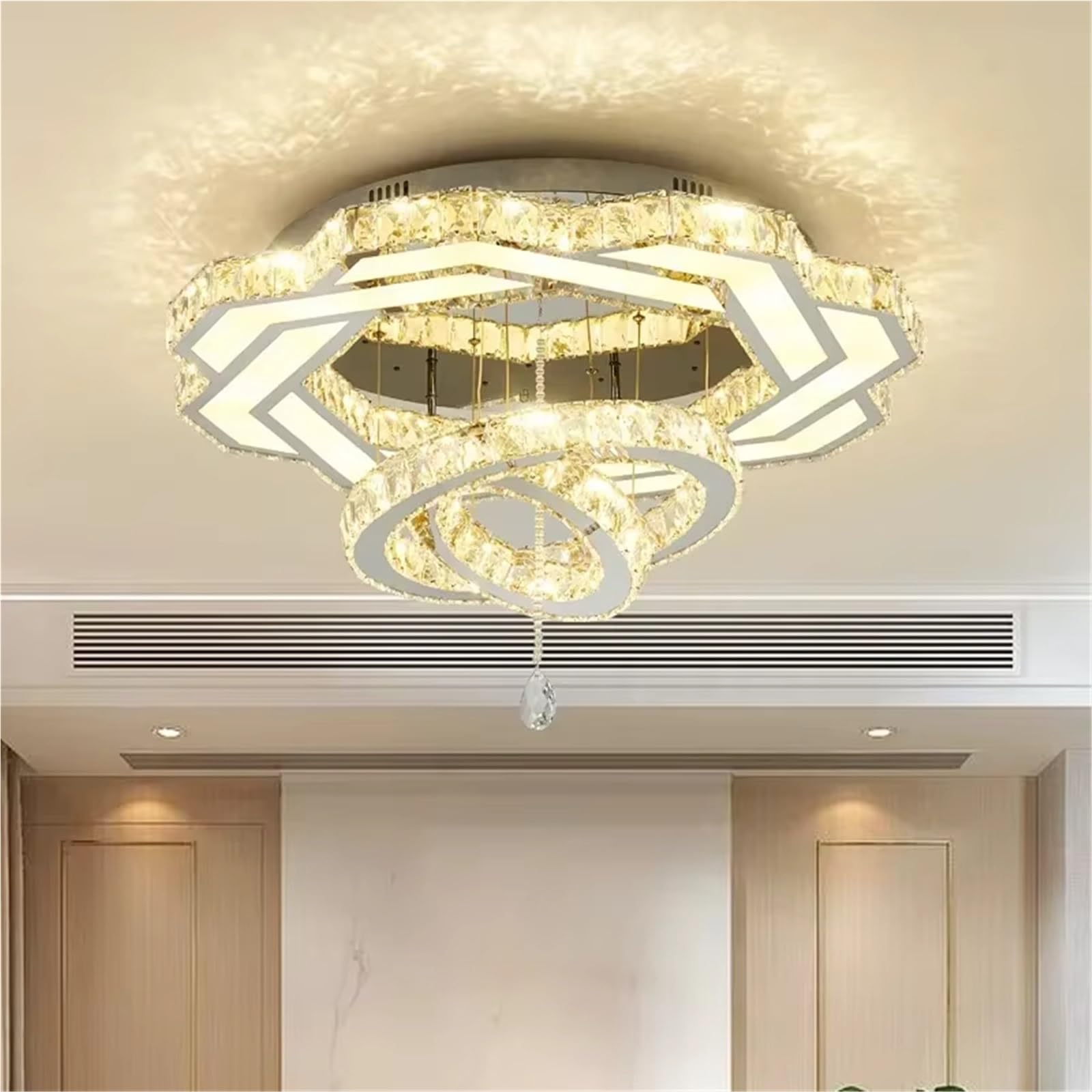KLXSIVU Nordic Minimalist Luxury Crystal Chandelier, Living Room, Dining Bedroom, Ceiling Light, Home Decoration Lighting fixtures