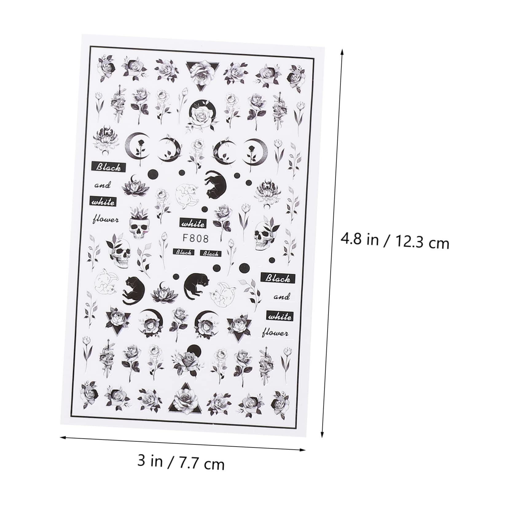 4 Set Adesivi Per Unghie Fiori Nail Art Decal Per Decorazioni Eleganti Per Feste E Speciali Adatti Donne E Ragazze 10 Fogli*4