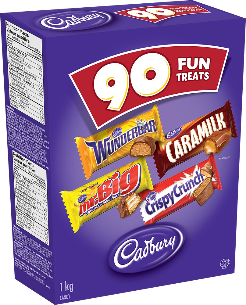 Cadbury Fun Treats Chocolate 90 Count Wunderbar Mr Big Caramilk Crispy Crunch Imported From Canada Buy Online In Bahamas At Desertcart