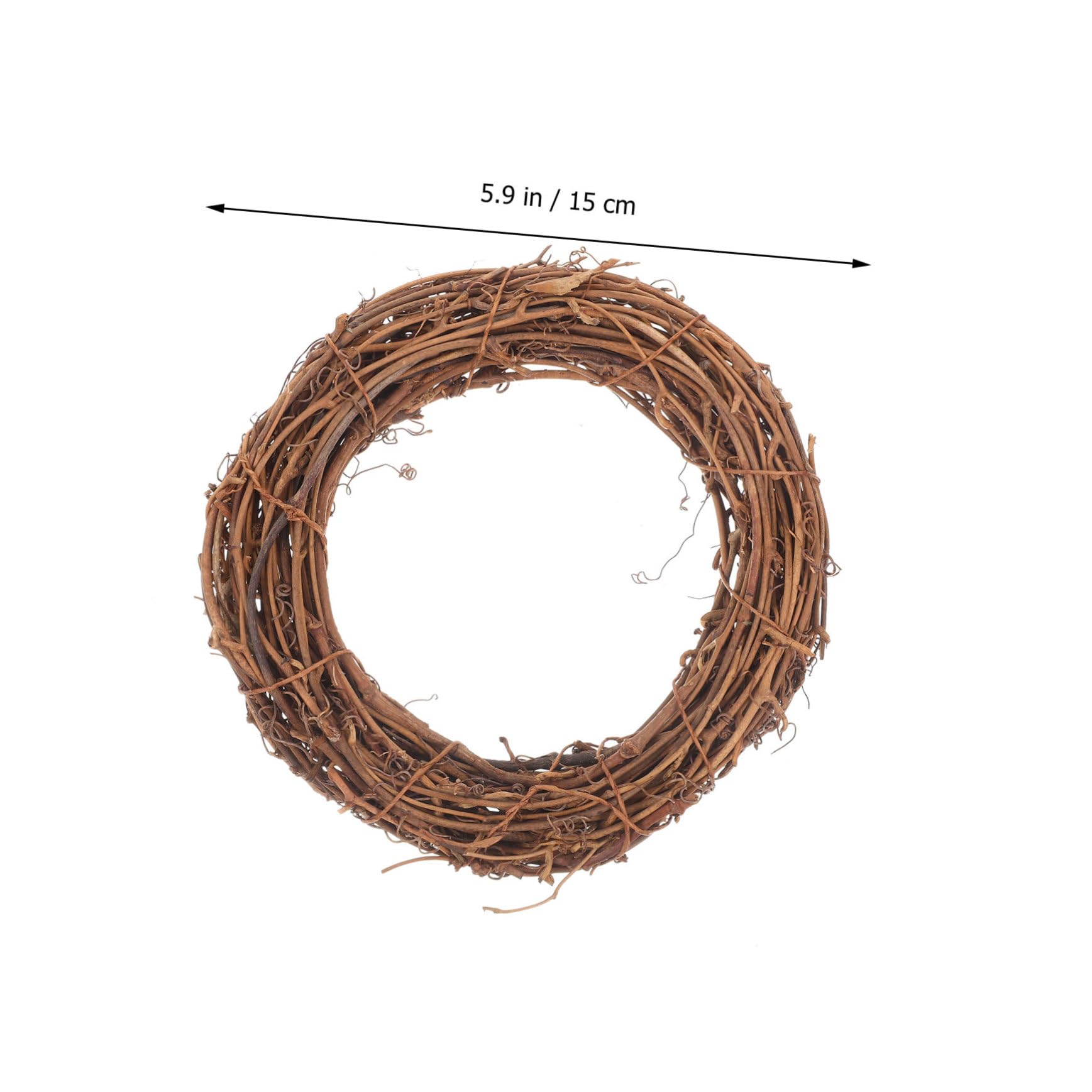 Garneck 5pezzi Ghirlanda Natalizia ad Anello Ghirlanda Fai da Te in Rattan Decorazione Naturale per Feste Accessorio Creativo per Casa e Giardino Anello per Personalizzabile