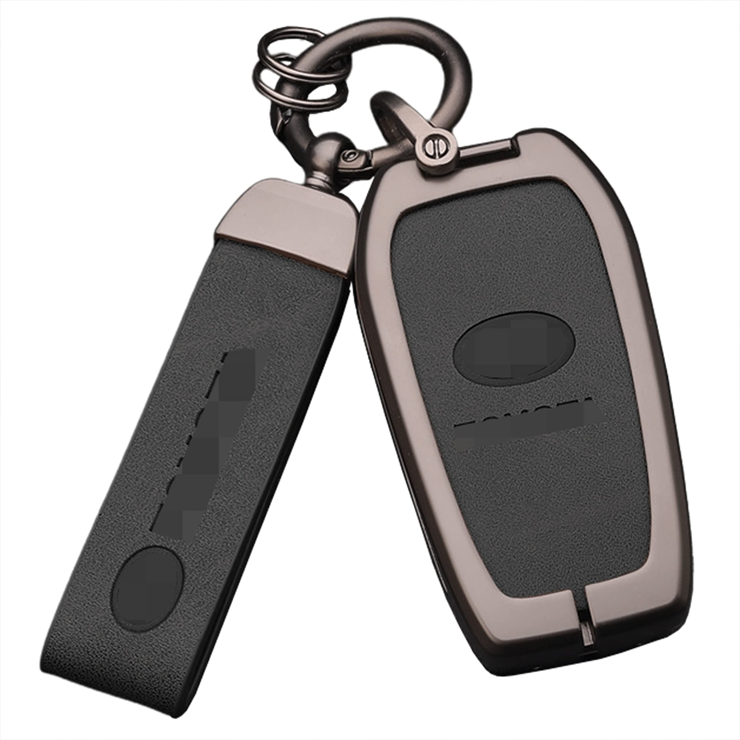 【TTQK】Keycase, Keychain, Metal Cover compatible with Toyota 2022 Highlander, Asian Dragon, Corolla, Camry etc 【black】