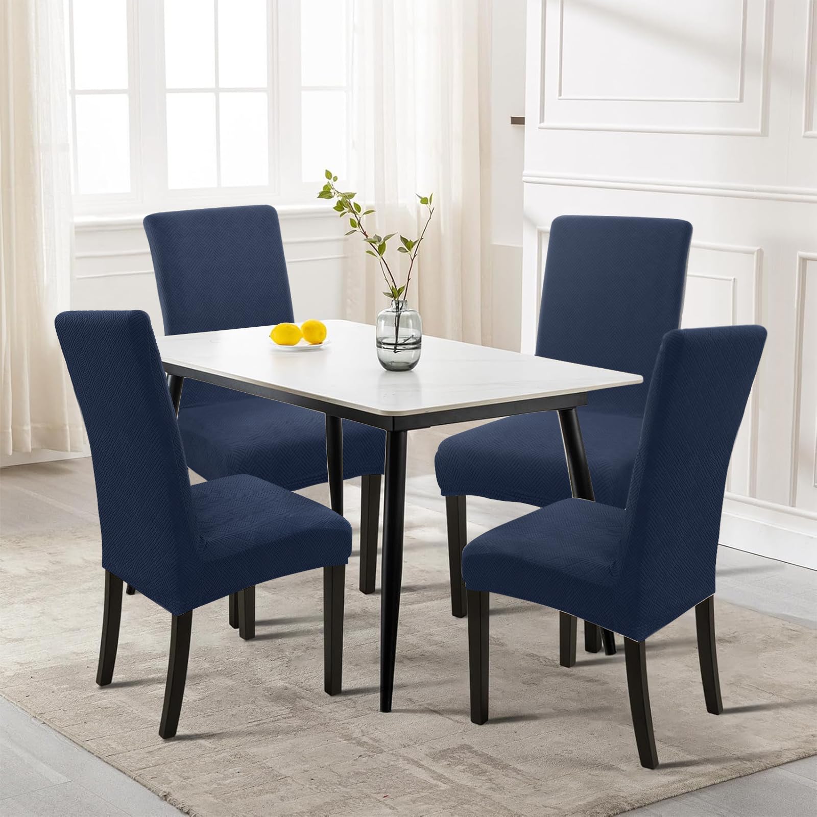 Coprisedie Elasticizzati 4 Pezzi - Protezione Anti Graffio E Macchie Per Divano - Foto 10